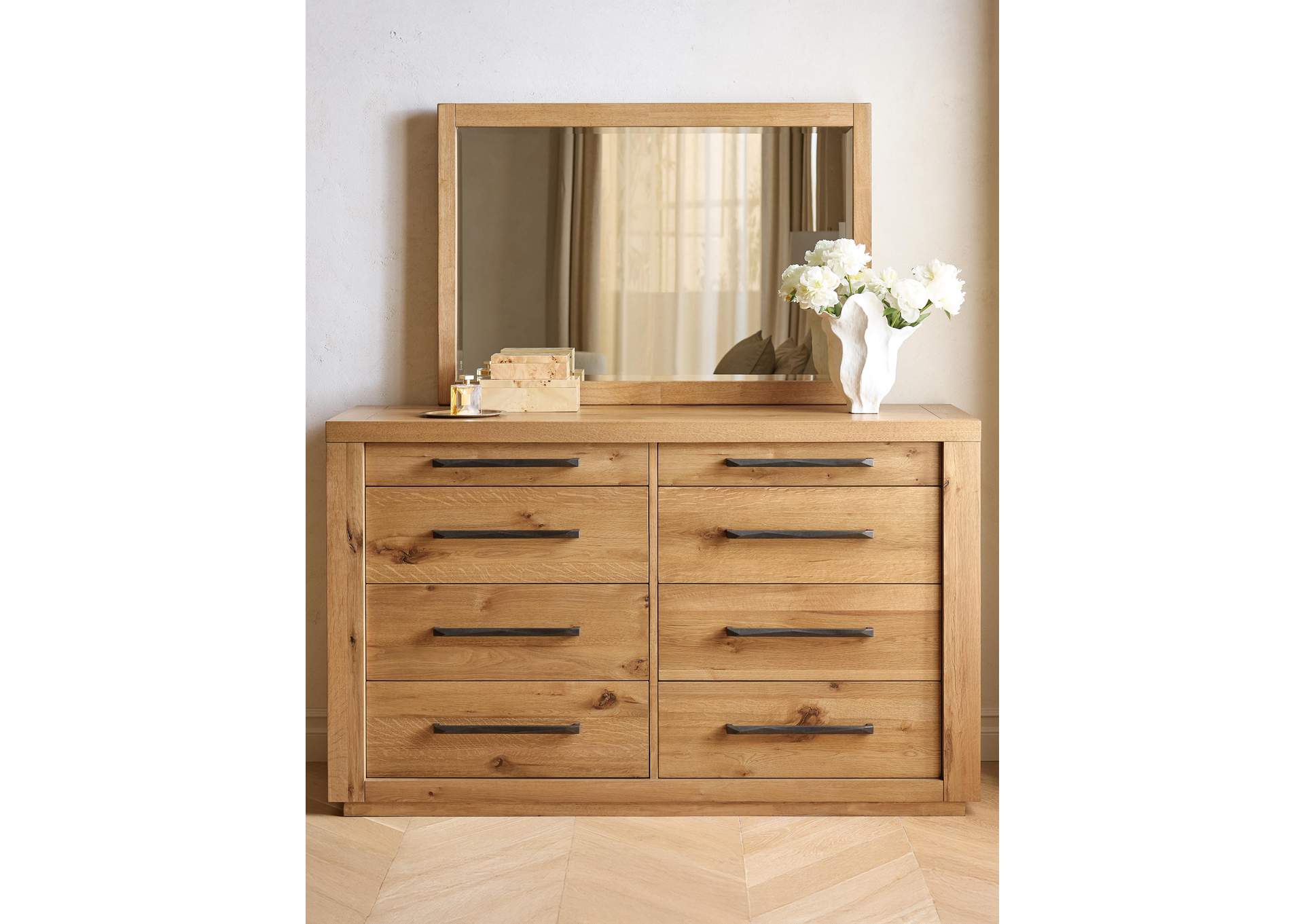 Bracken California King Canopy Bed, Dresser, Mirror and Nightstand image 12