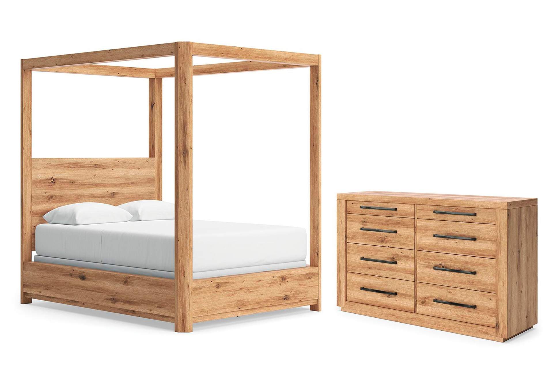 Bracken Queen Canopy Bed and Dresser image 1