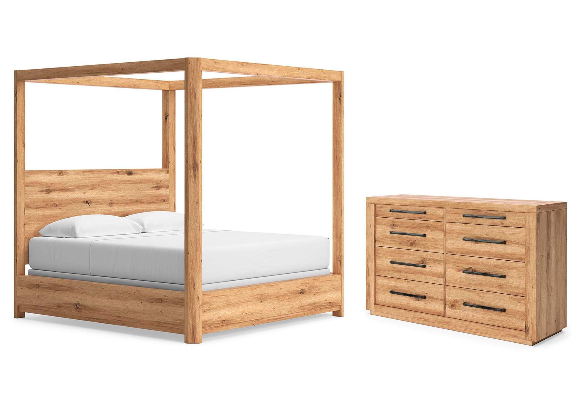 Bracken King Canopy Bed and Dresser image 1