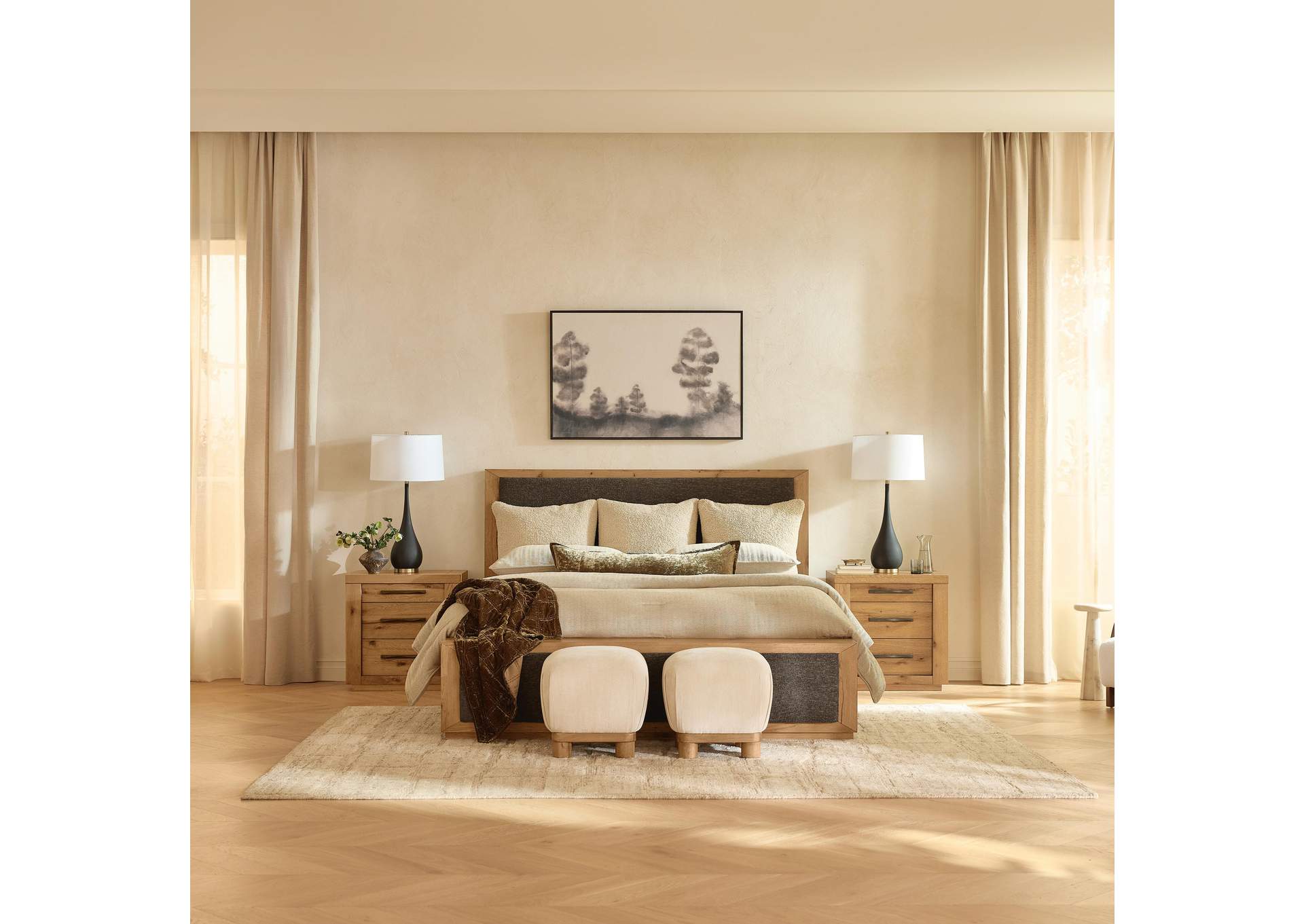 Bracken King Upholstered Panel Bed image 3