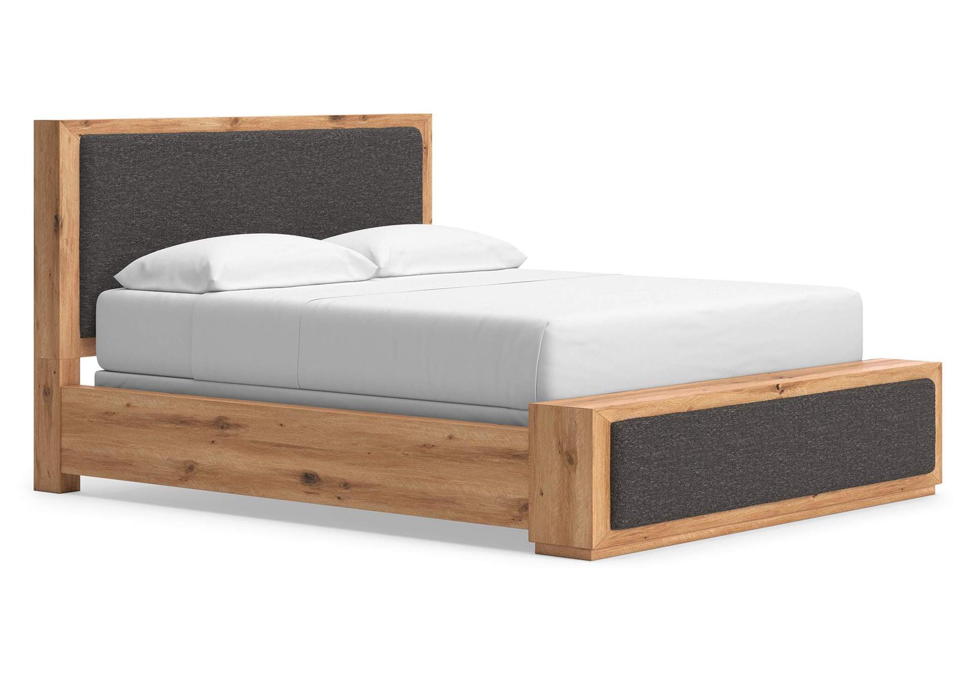 Bracken California King Upholstered Panel Bed, Dresser, Mirror and Nightstand image 28