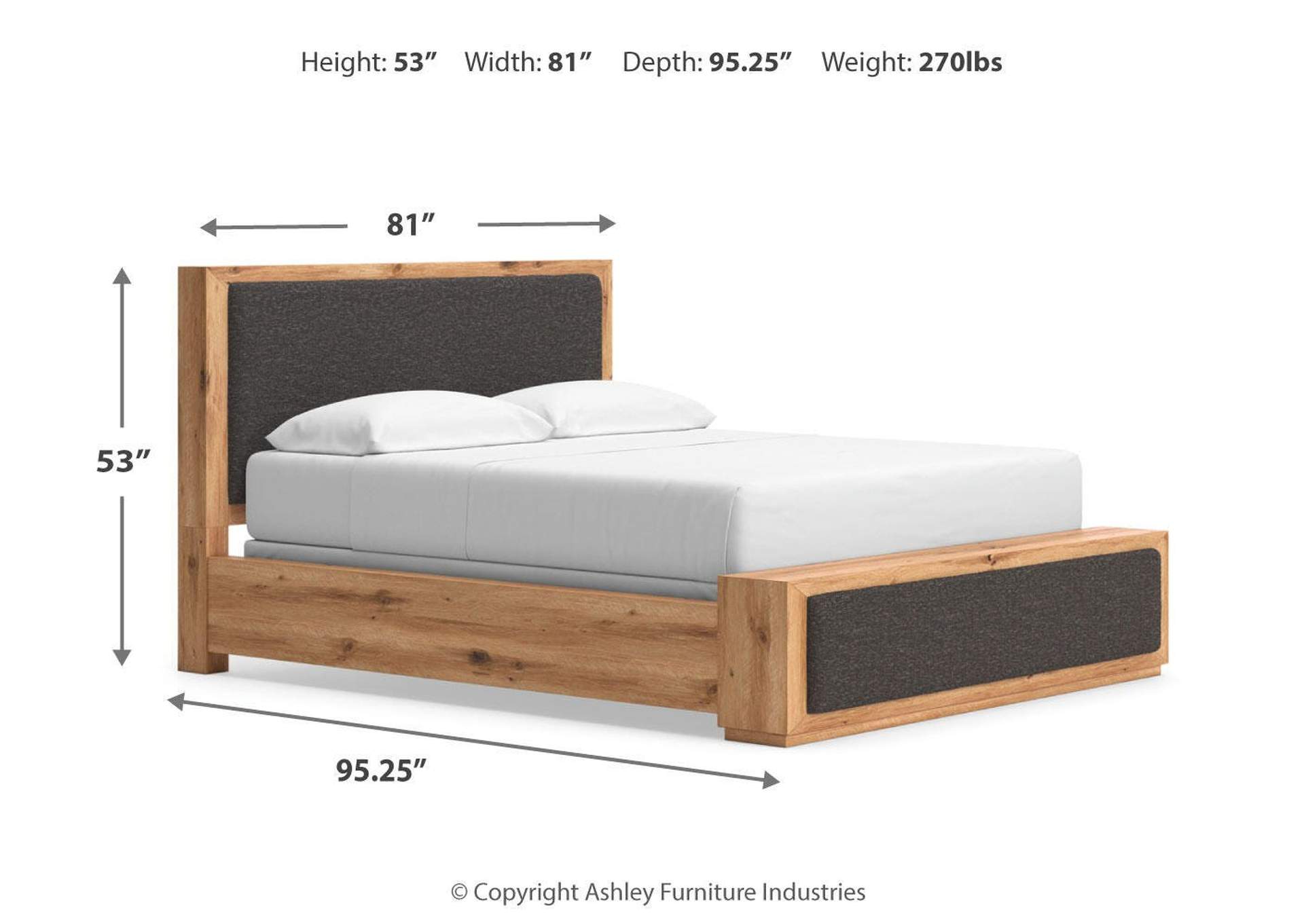 Bracken California King Upholstered Panel Bed image 10