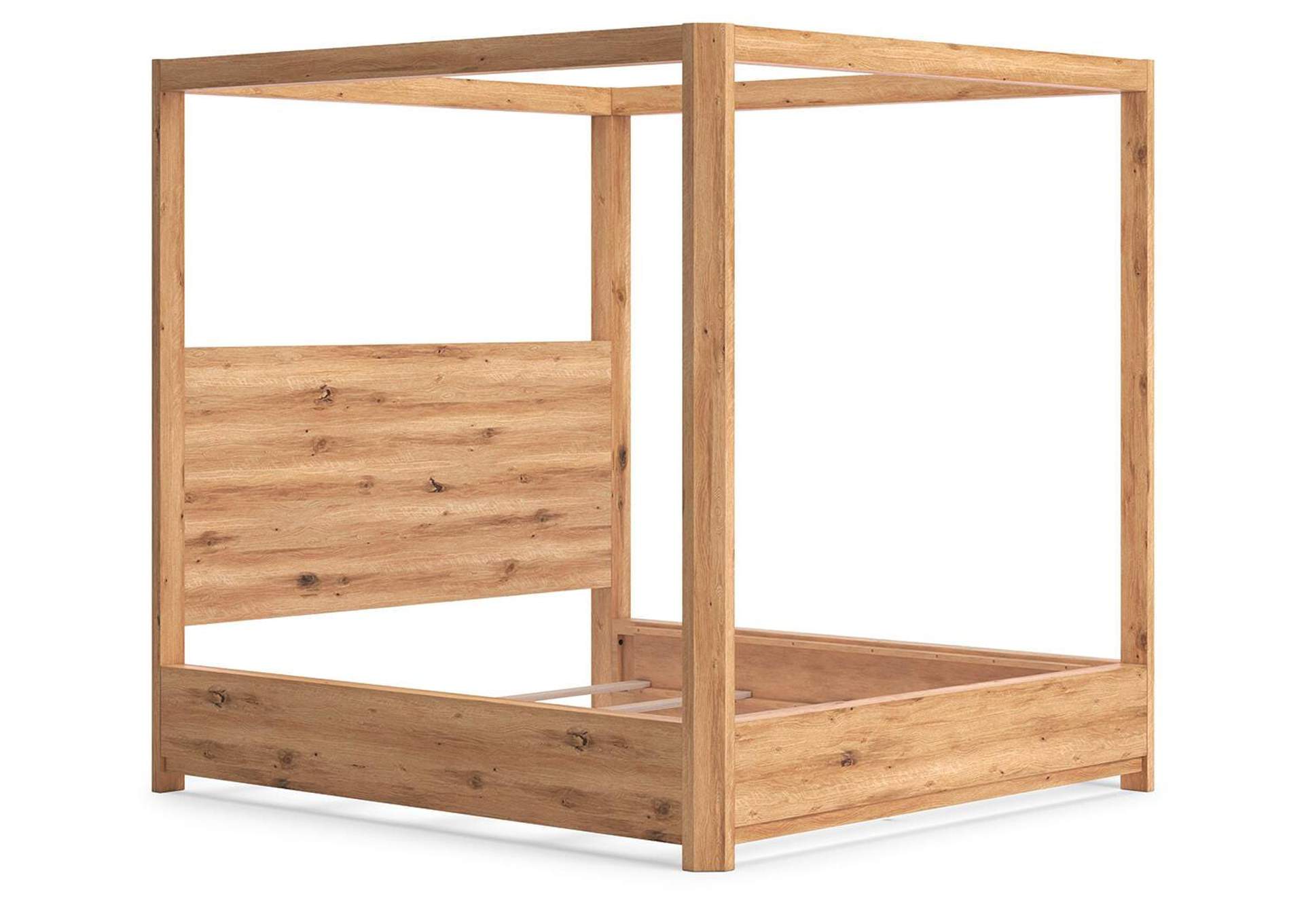 Bracken California King Canopy Bed, Dresser, Mirror and Nightstand image 27
