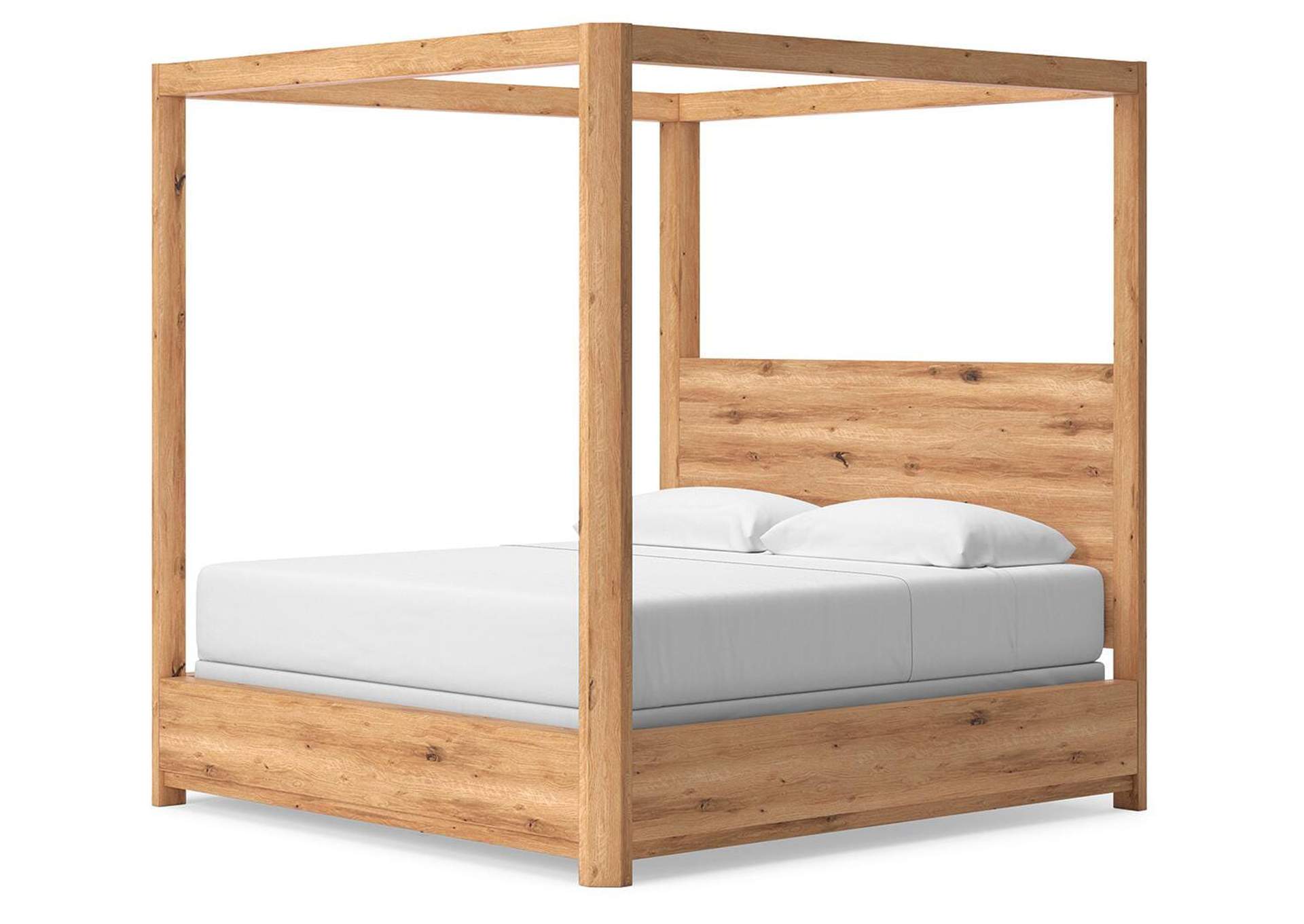 Bracken King Canopy Bed, Dresser, Mirror and Nightstand image 33