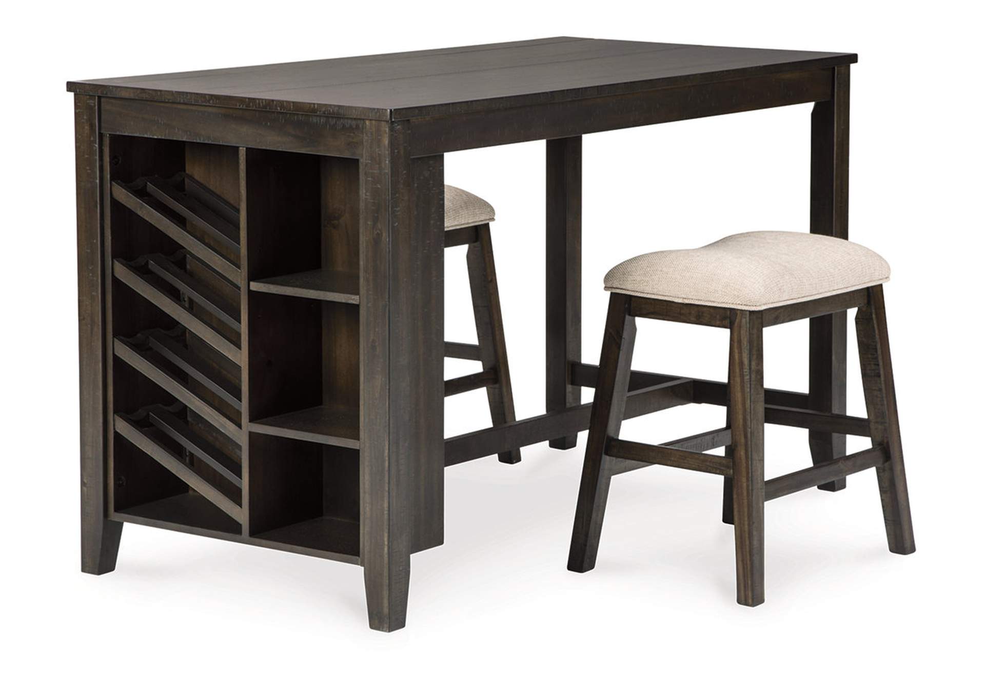 Rokane Counter Height Dining Table and 2 Barstools