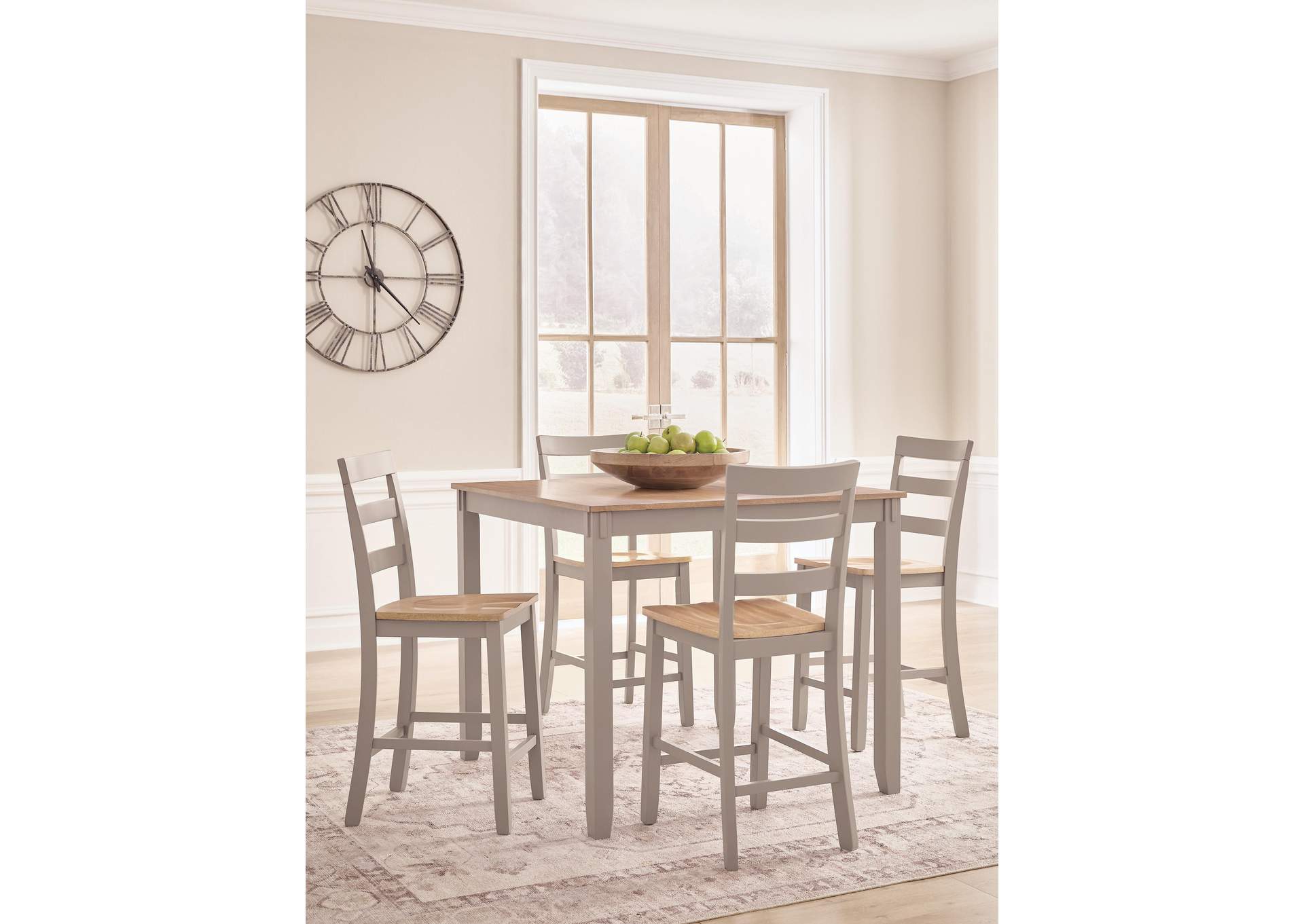 Harperfeld Counter Height Dining Table and 4 Counter Stools image 2