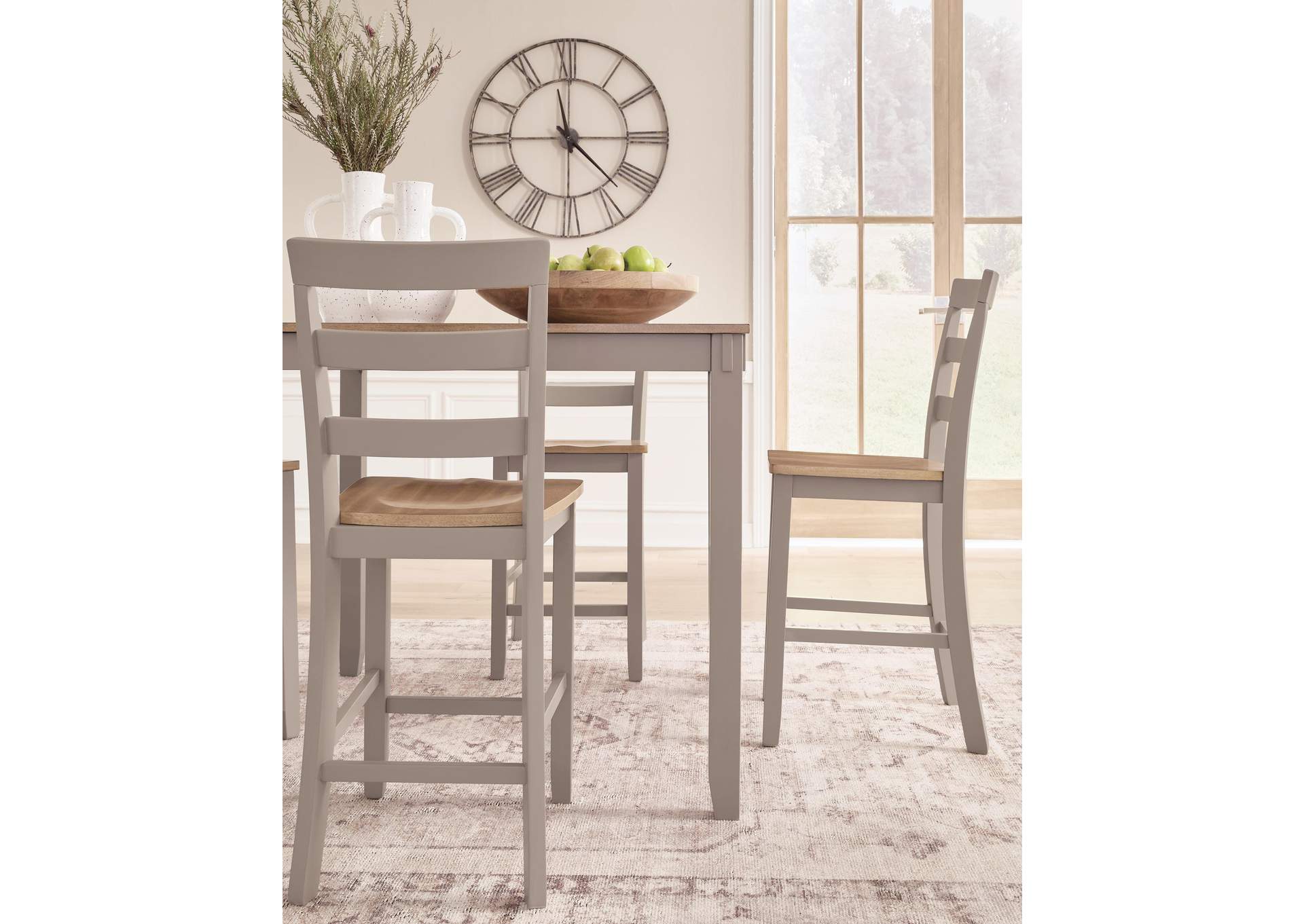 Harperfeld Counter Height Dining Table and 4 Counter Stools image 4
