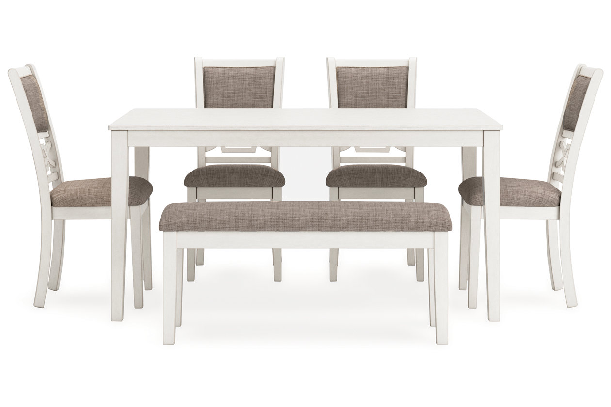 Erinberg Dining Table and 4 Chairs and Bench (Set of 6)