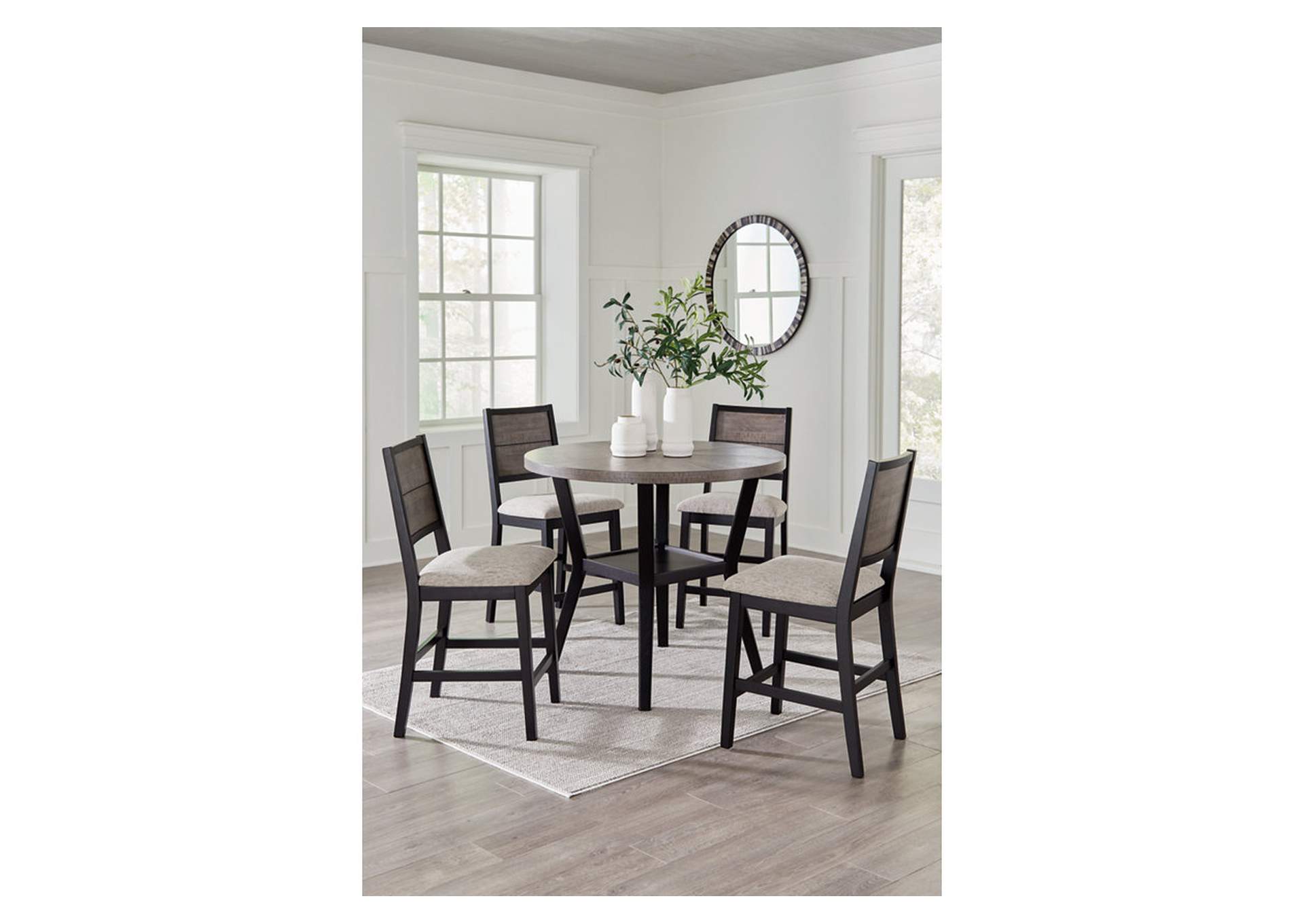 Corloda Counter Height Dining Table and 4 Barstools (Set of 5)