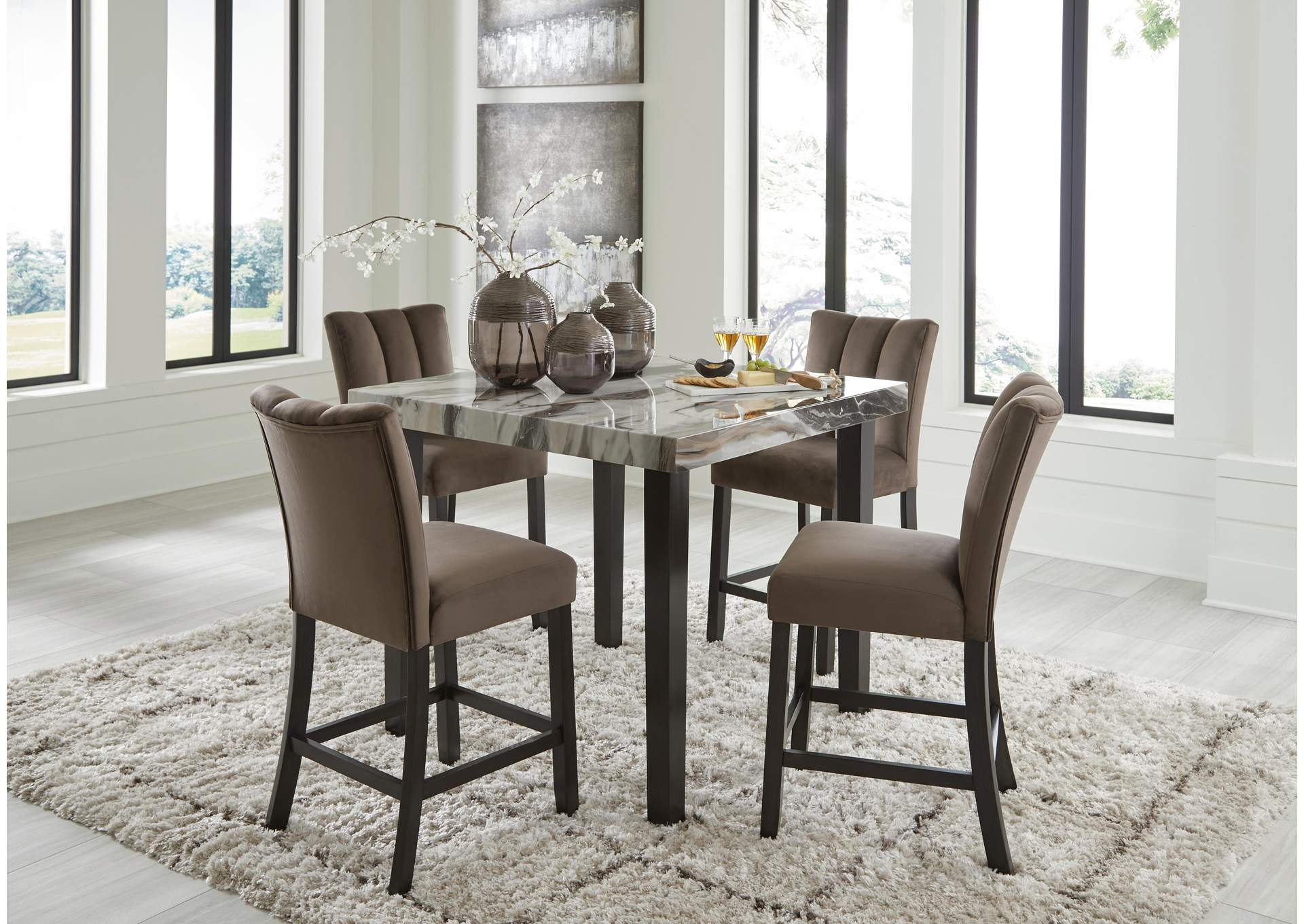 Jeshina Counter Height Dining Table and 4 Barstools image 2