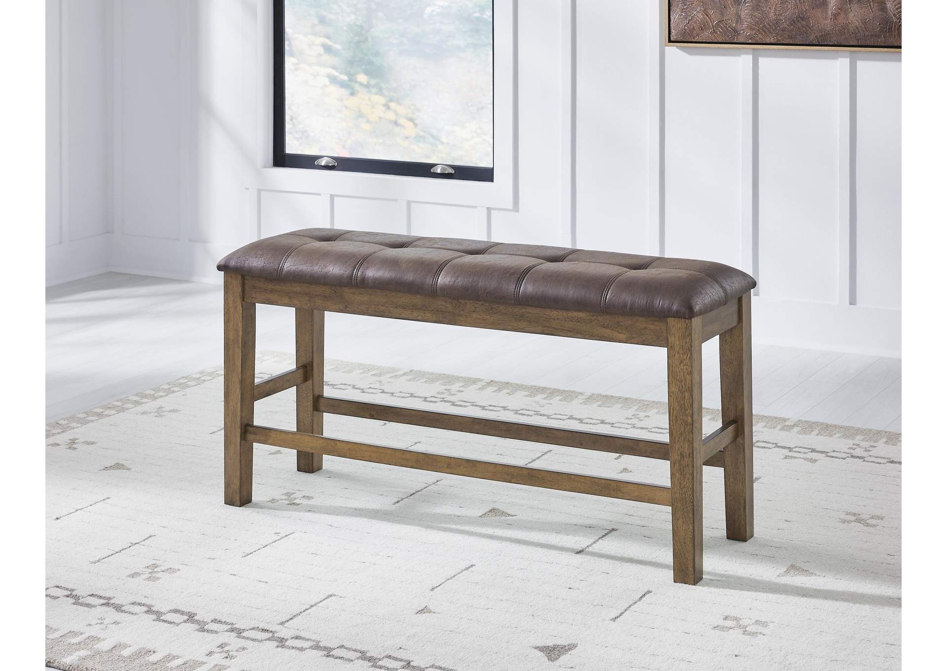Urbinforte Counter Height Extension Dining Table, 4 Barstools and Bench image 10