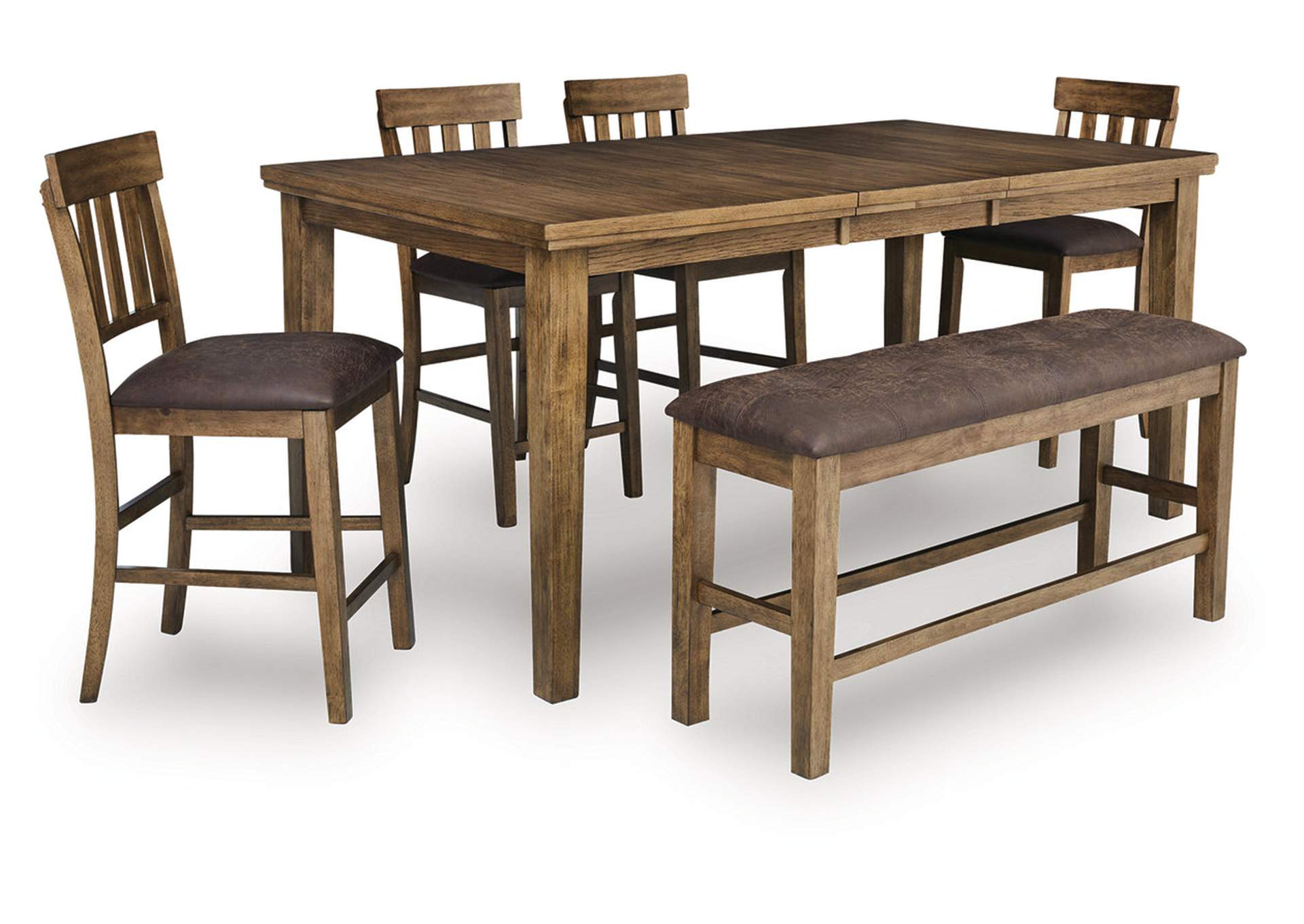 Broxtyn Counter Height Dining Table and 4 Barstools and Bench image 1