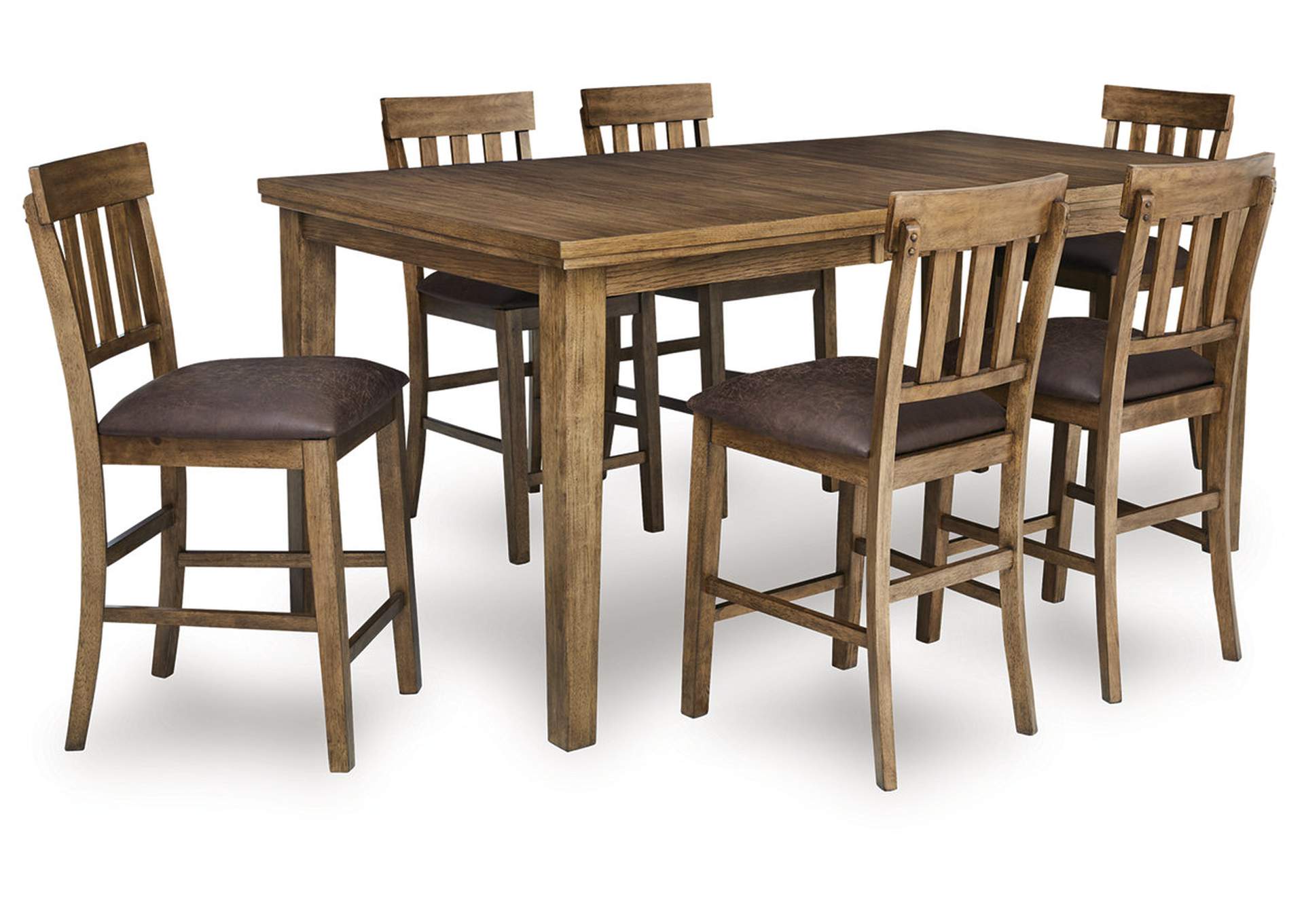 Broxtyn Counter Height Dining Table and 6 Barstools image 1