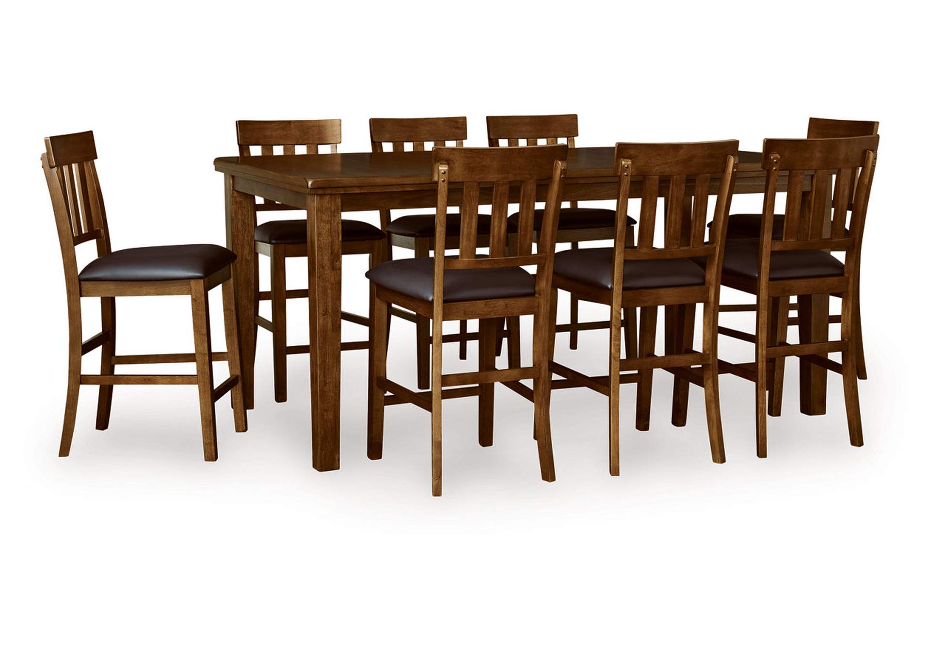 Ralene Counter Height Dining Table and 8 Barstools image 1