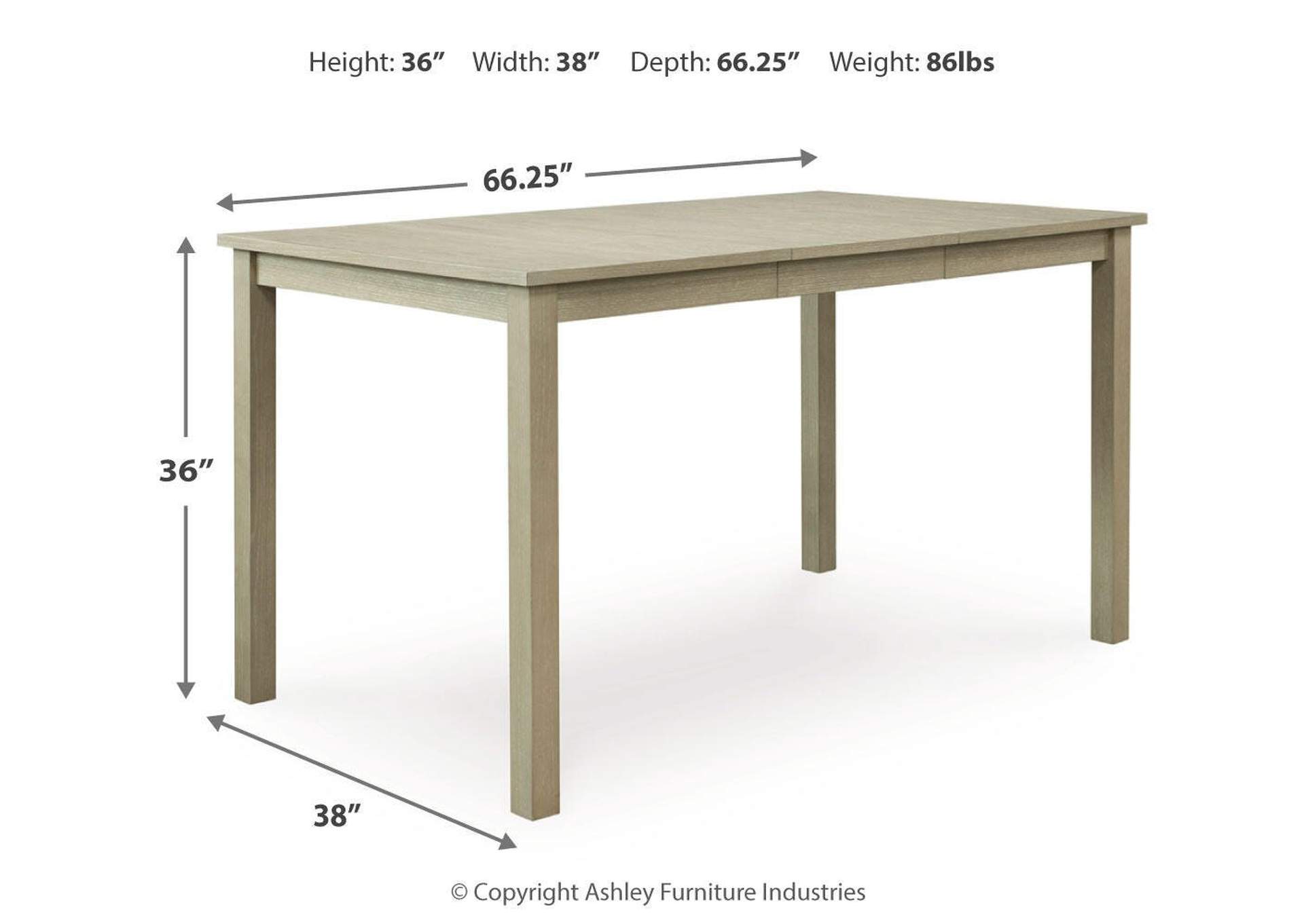 Calmoro Counter Height Dining Extension Table image 9