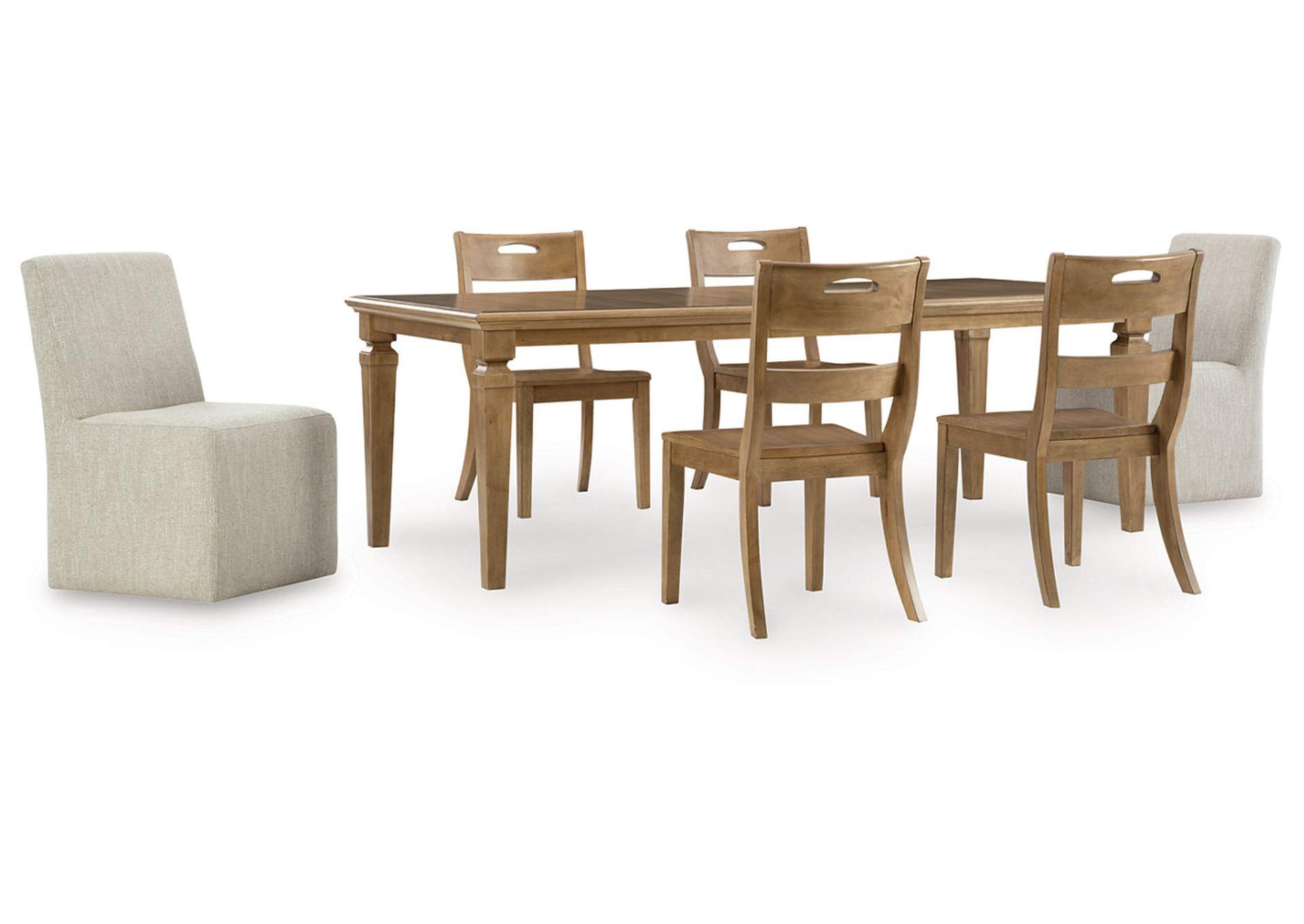 Mylarken Extendable Dining Table and 6 Chairs image 1