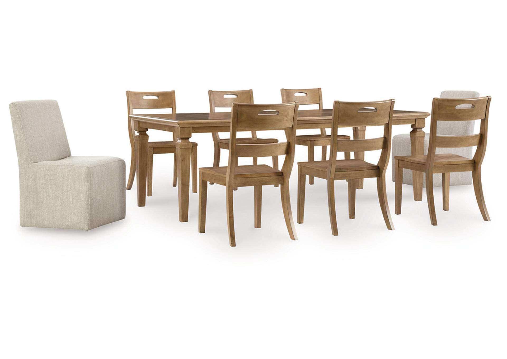 Mylarken Extendable Dining Table and 8 Chairs image 1