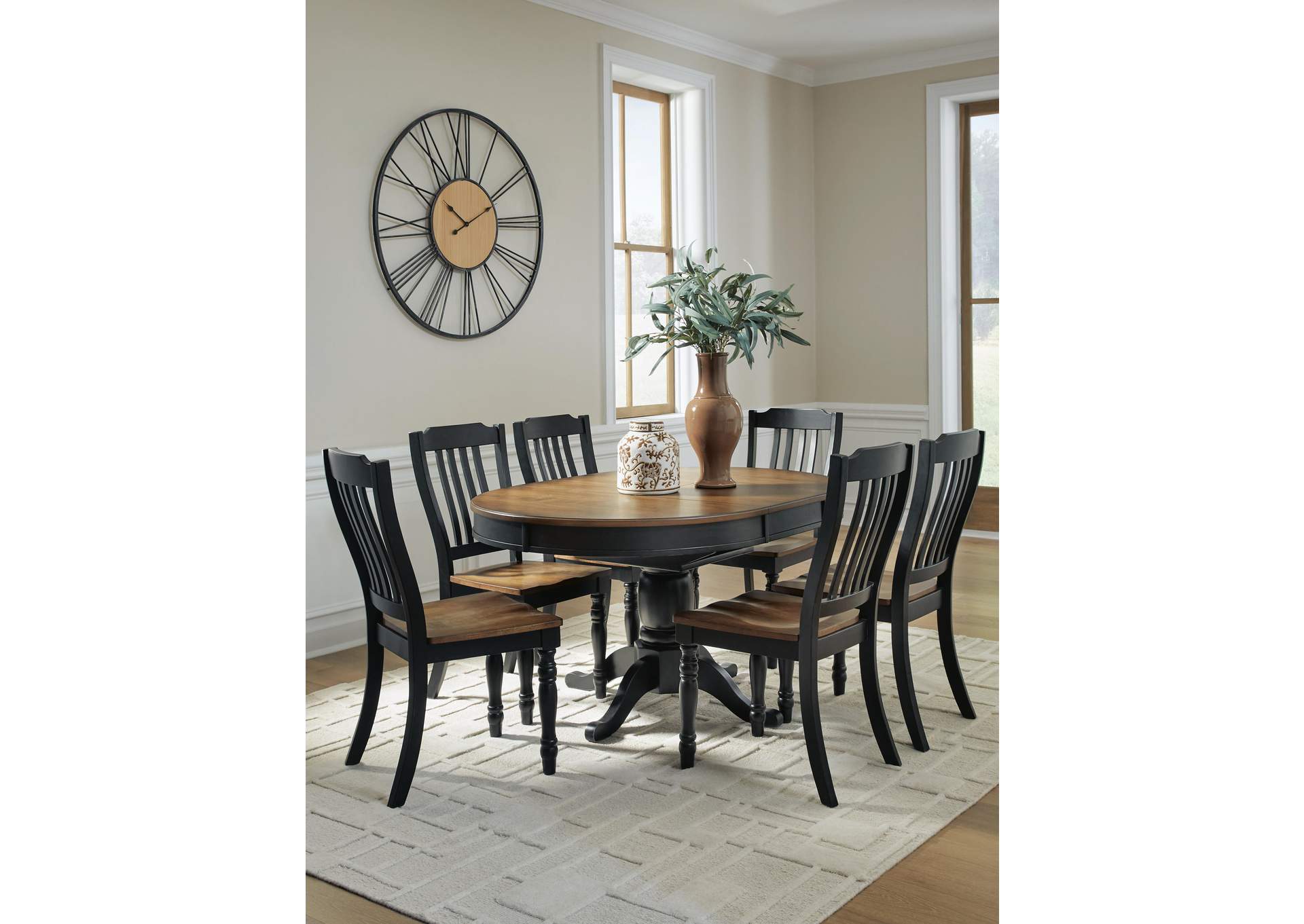 Clorazi Extension Dining Table and 6 Chairs image 2