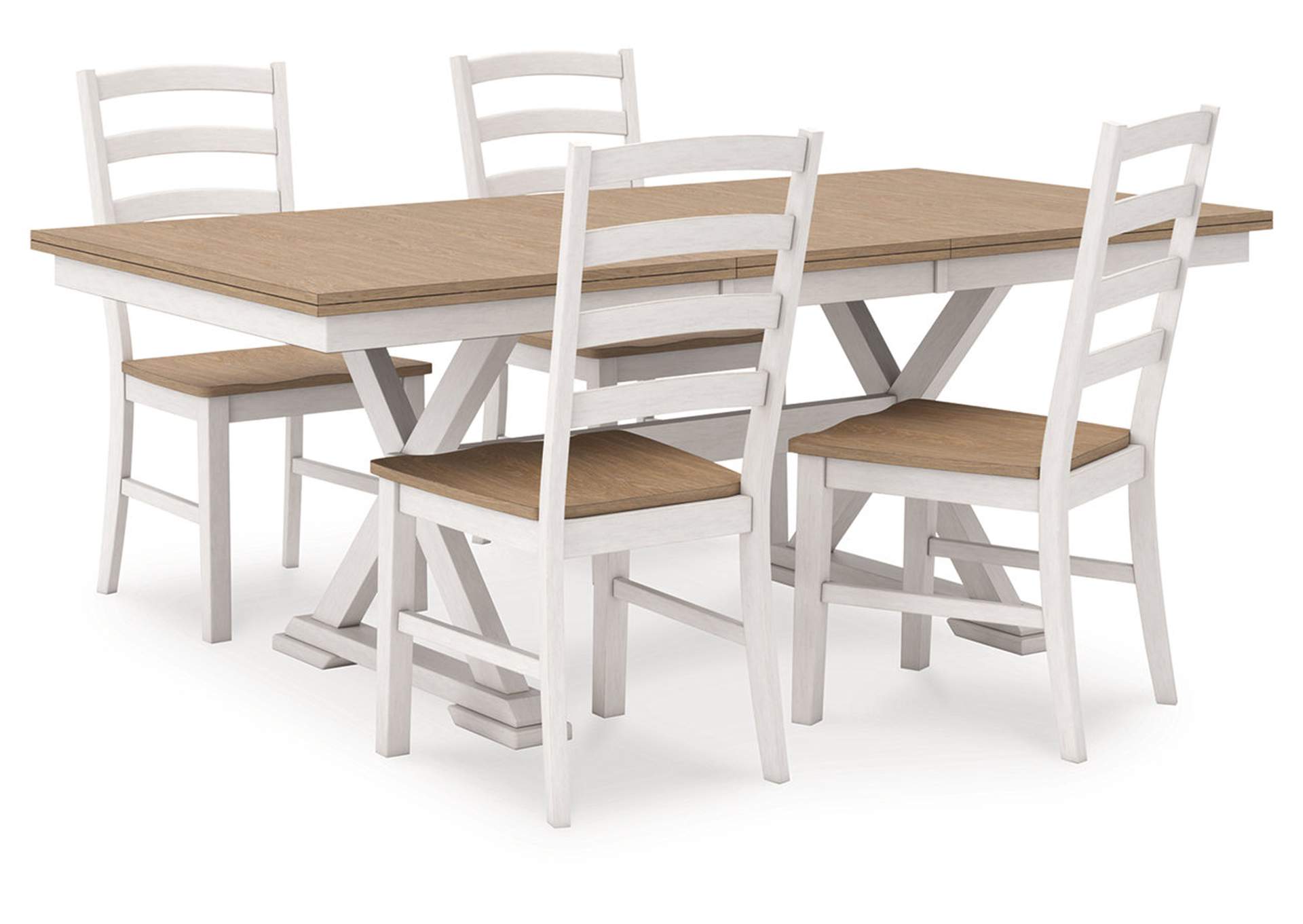 Westlinport Extendable Dining Table and 4 Chairs image 1