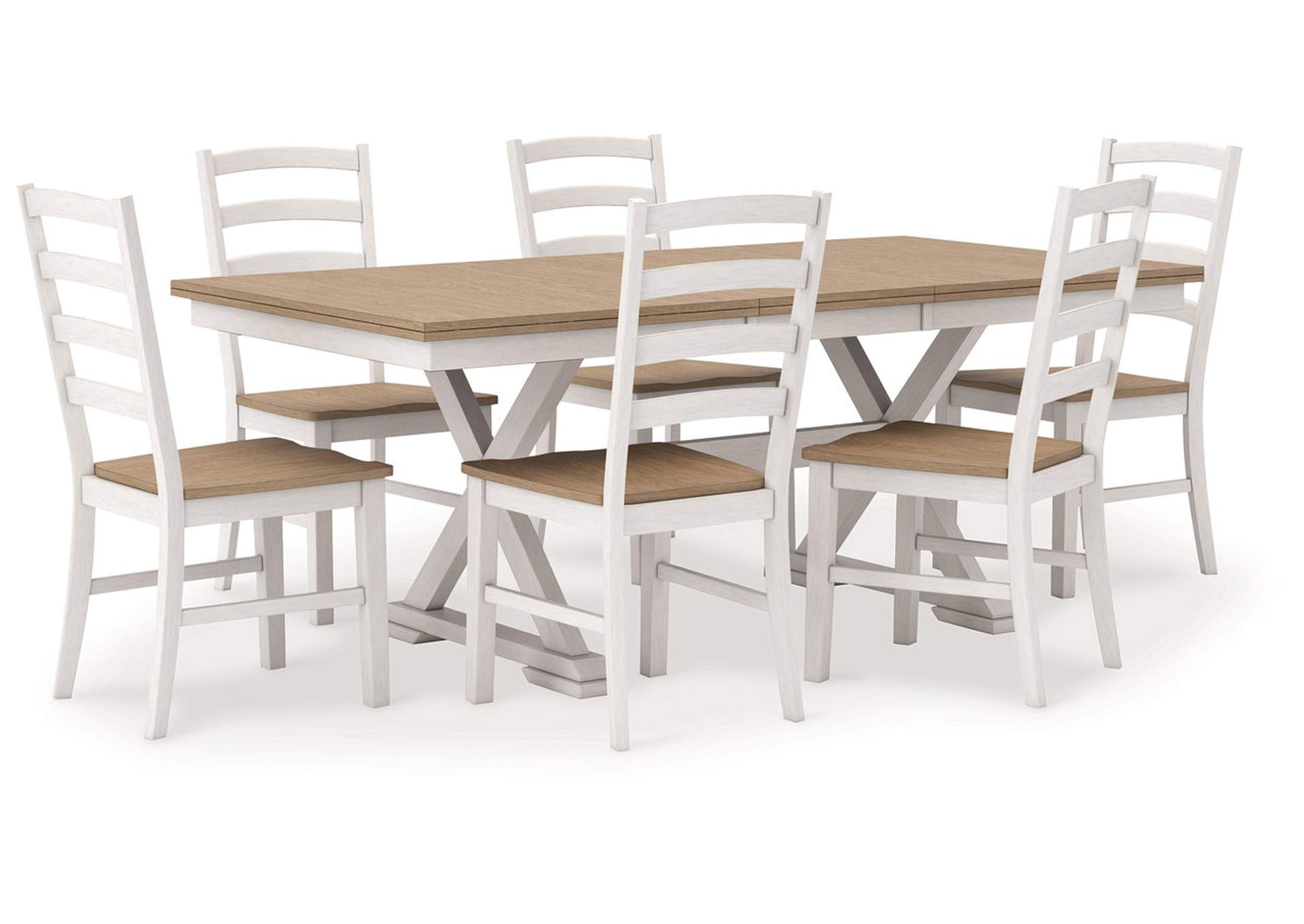 Westlinport Extendable Dining Table and 6 Chairs image 1