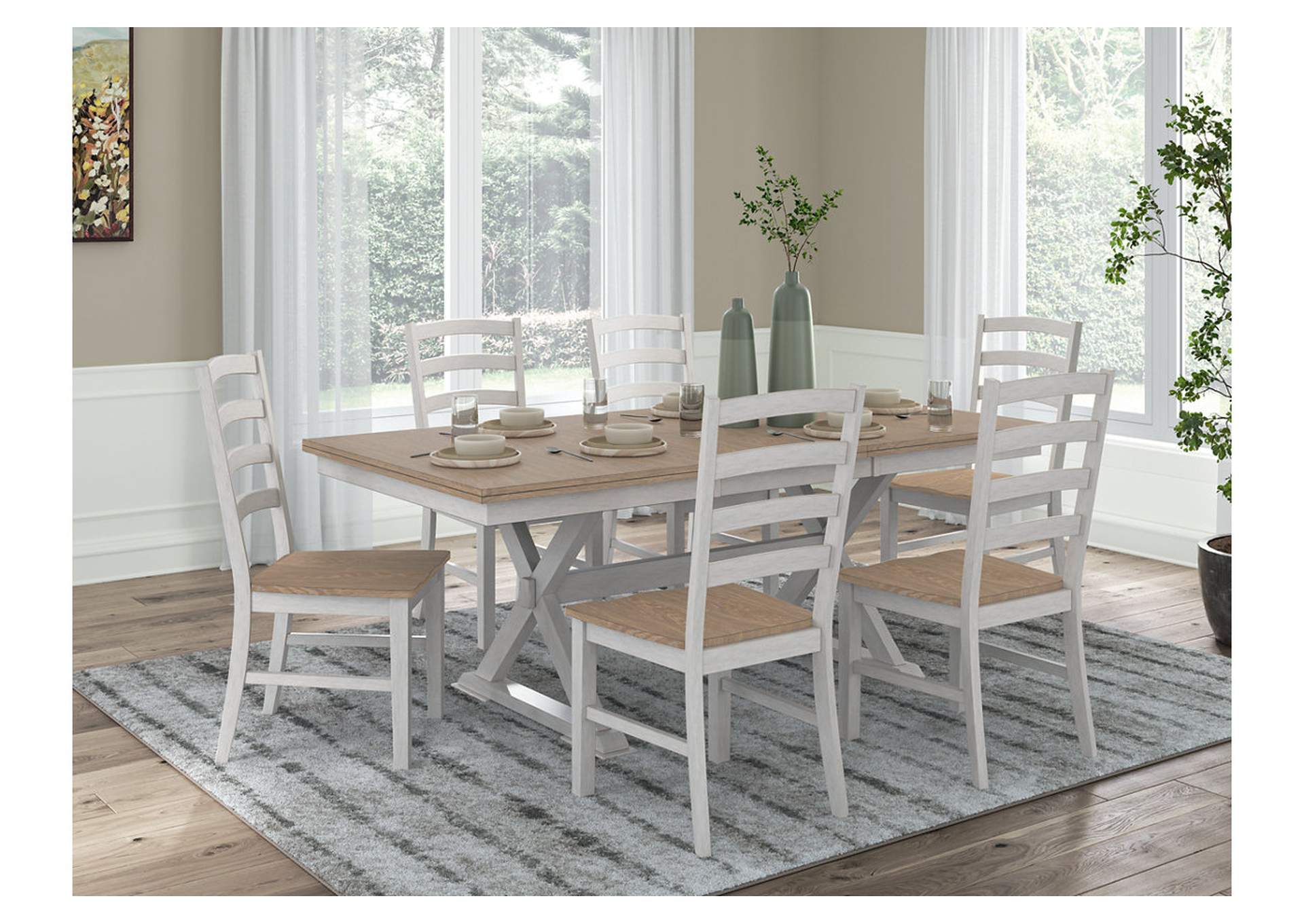 Purlaney Extension Dining Table and 6 Chairs image 2