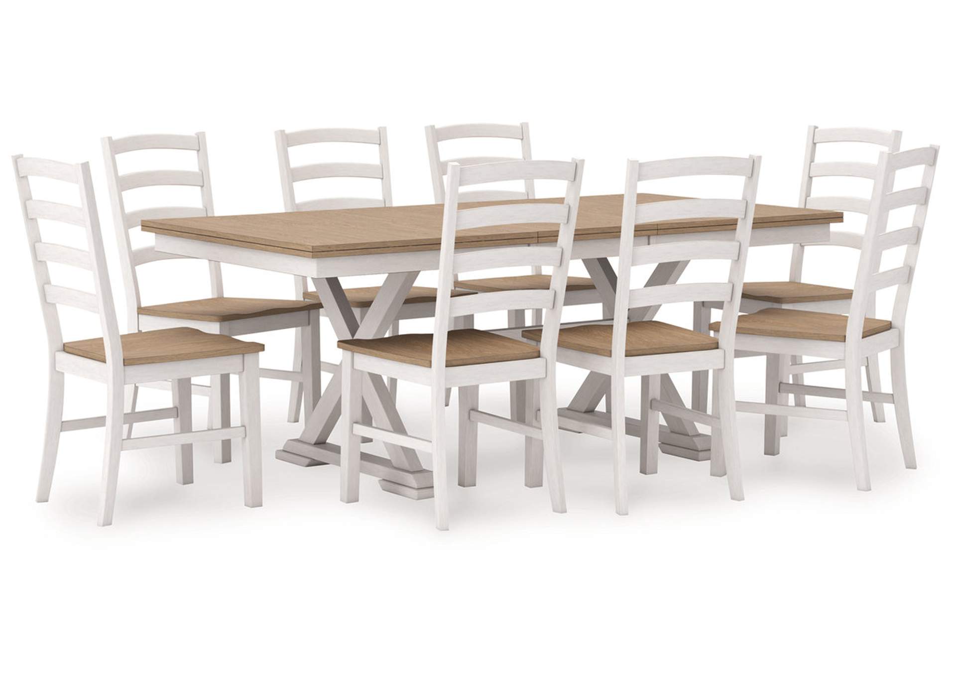 Westlinport Extendable Dining Table and 8 Chairs image 1