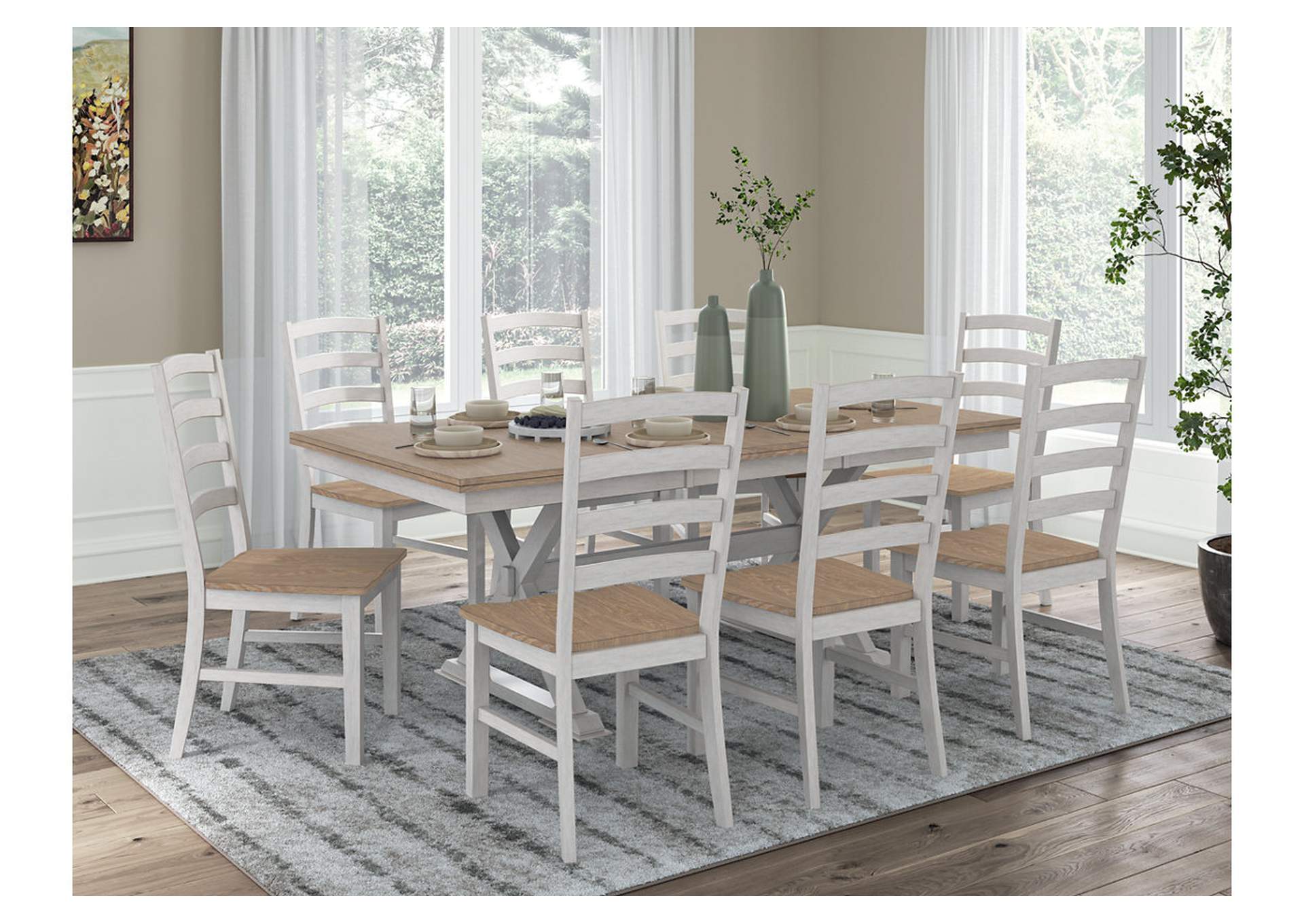 Purlaney Extension Dining Table and 8 Chairs image 2