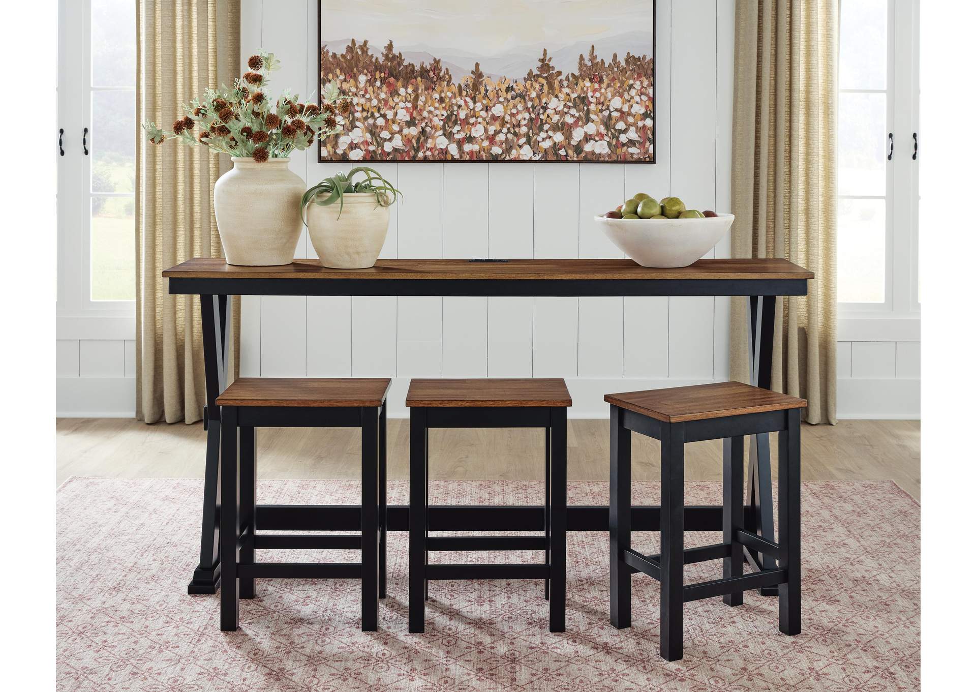Wildenauer Counter Height Dining Table and 3 Barstools Set image 2