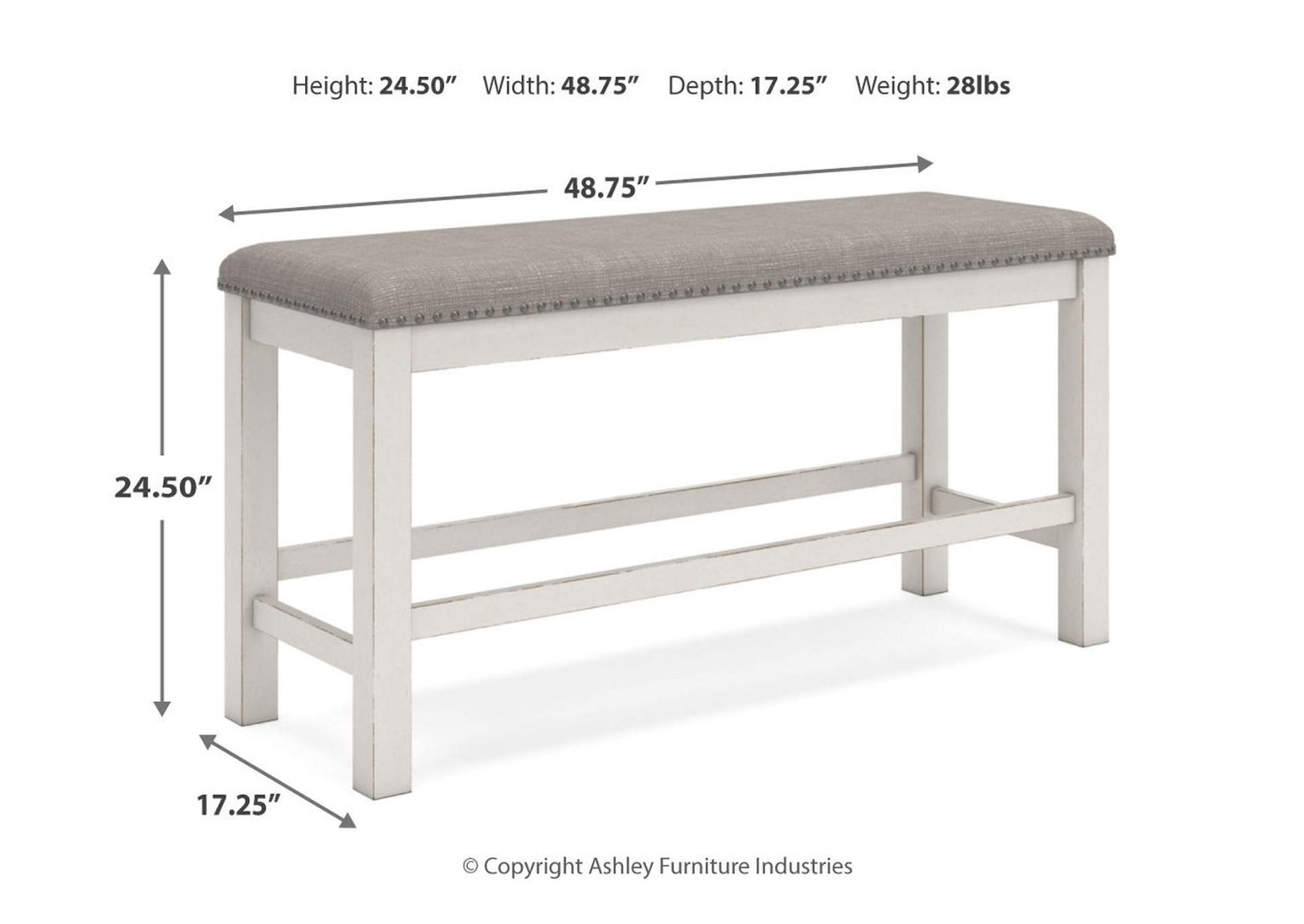 Robbinsdale Counter Height Extension Dining Table, 6 Barstools and Bench image 18