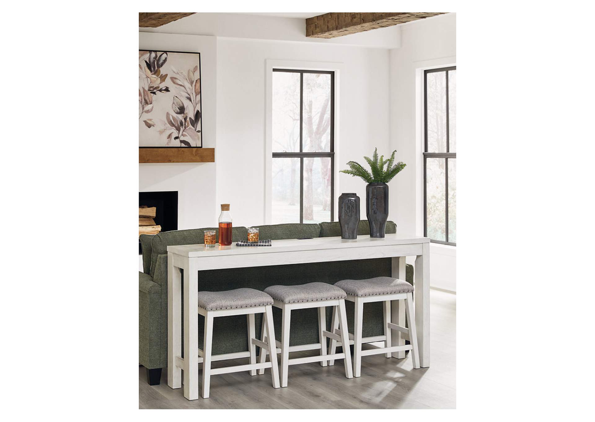 Robbinsdale Counter Height Dining Table and 3 Barstools Set image 11