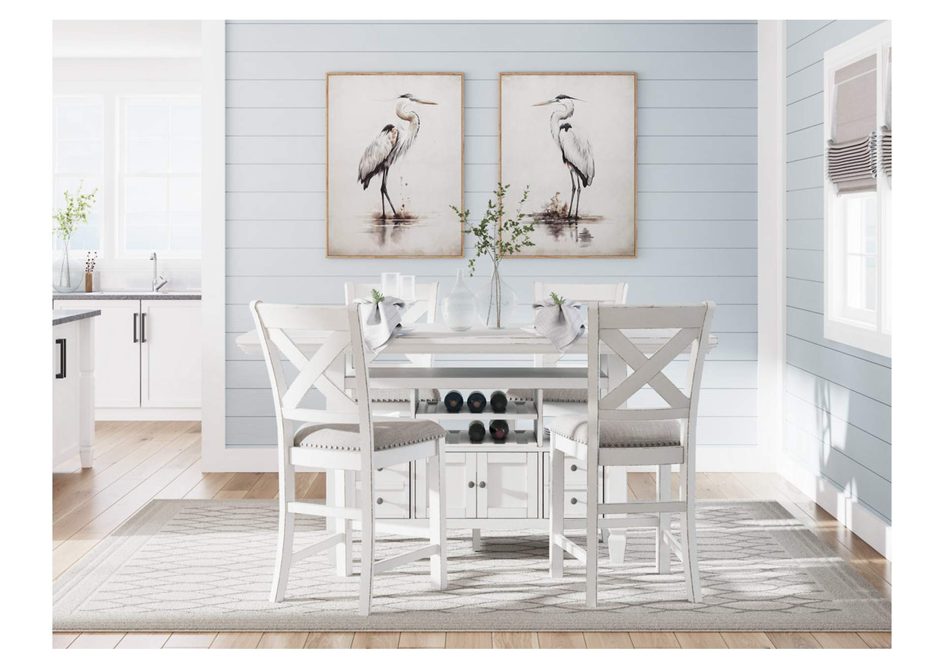 Robbinsdale Counter Height Dining Table and 4 Barstools image 2