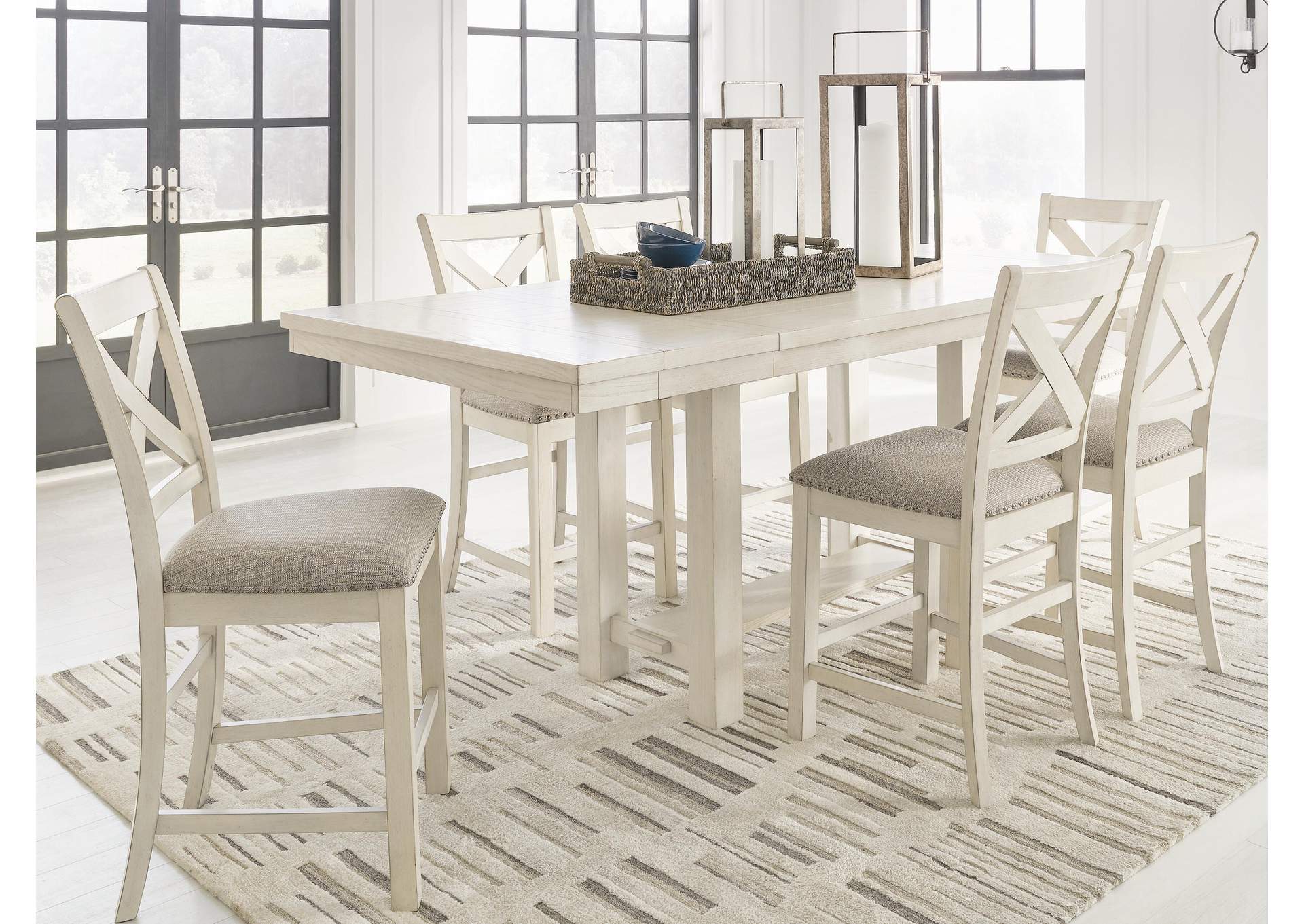 Robbinsdale Counter Height Extendable Dining Table and 6 Barstools image 17