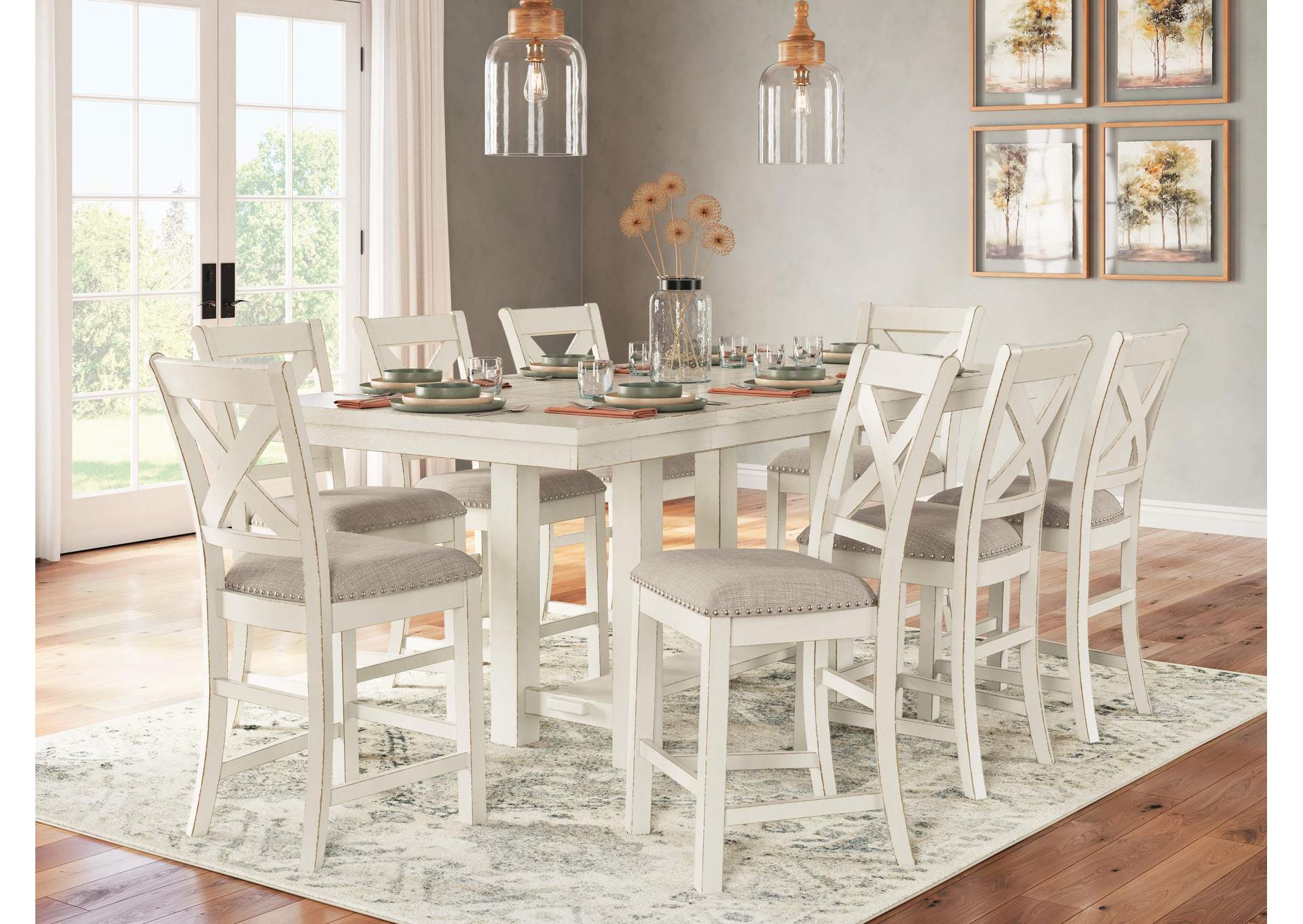 Robbinsdale Counter Height Table and 8 Barstools image 6