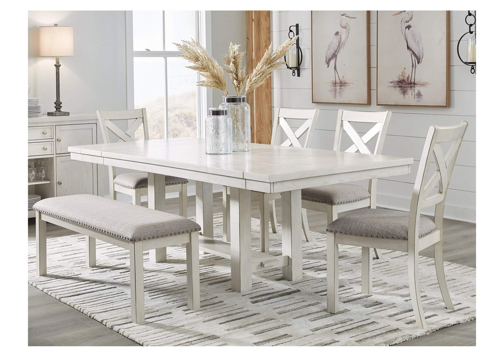 Robbinsdale Dining Table, 4 Chairs and Bench image 2