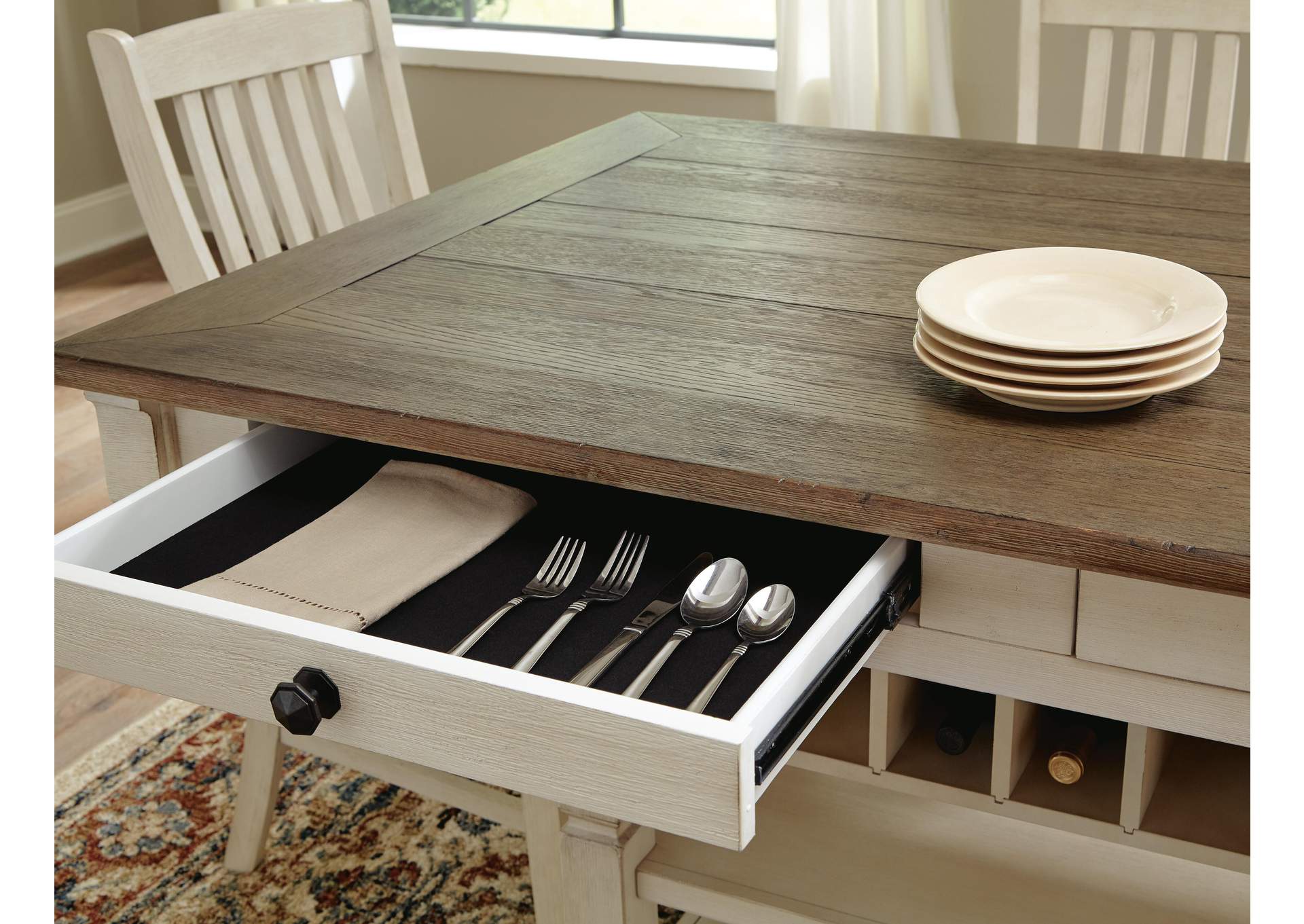 Bolanburg Counter Height Dining Table and 4 Barstools and Bench image 8