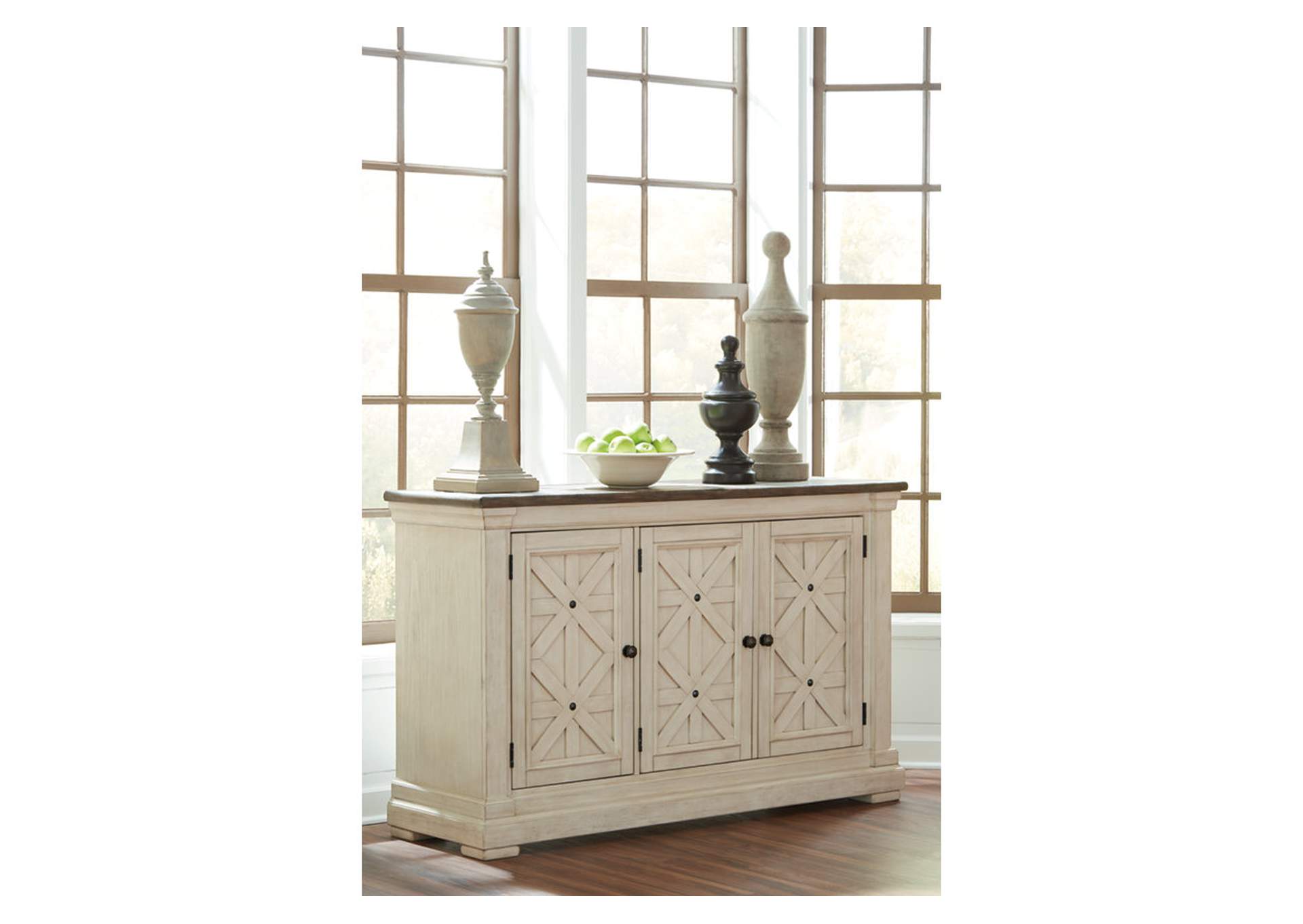 Bolanburg Extendable Dining Table and 4 Chairs and Bench with Storage image 9