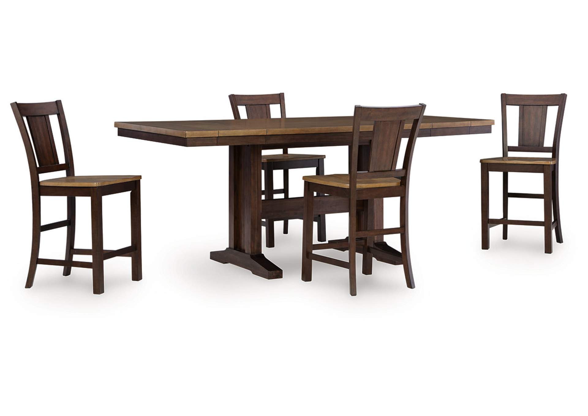 Anixburg Counter Height Dining Table and 4 Barstools image 1