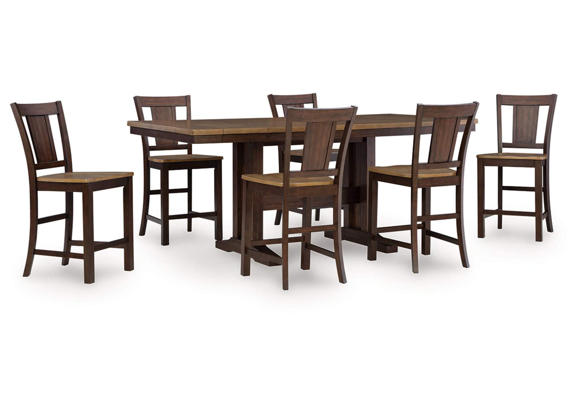 Anixburg Counter Height Dining Table and 6 Barstools image 1