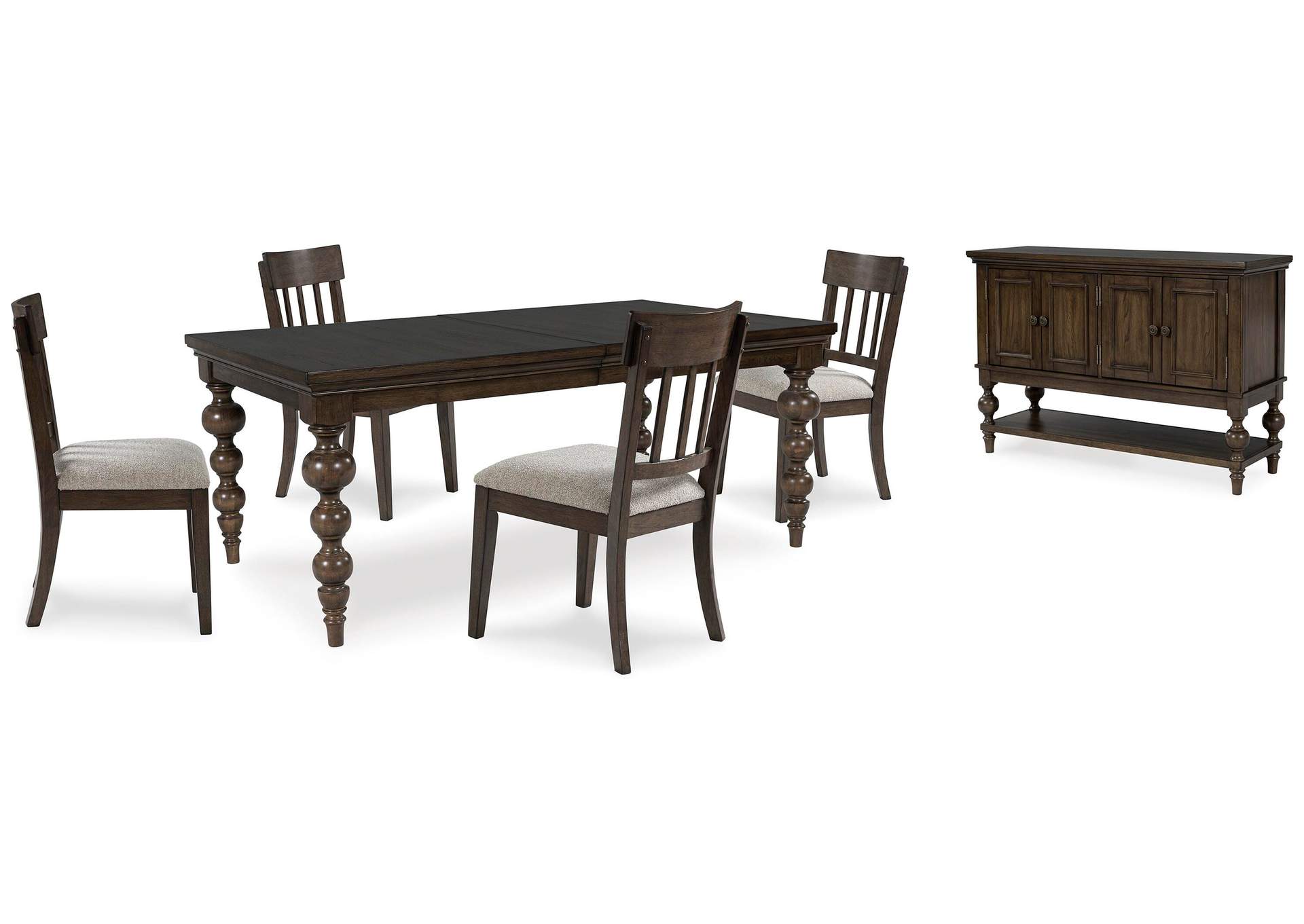 Veramond Dining Table and 4 Chairs with Storage image 1