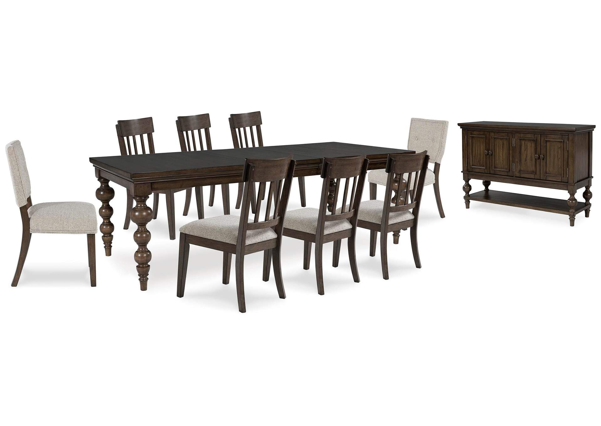 Veramond Dining Table and 8 Chairs with Storage image 1