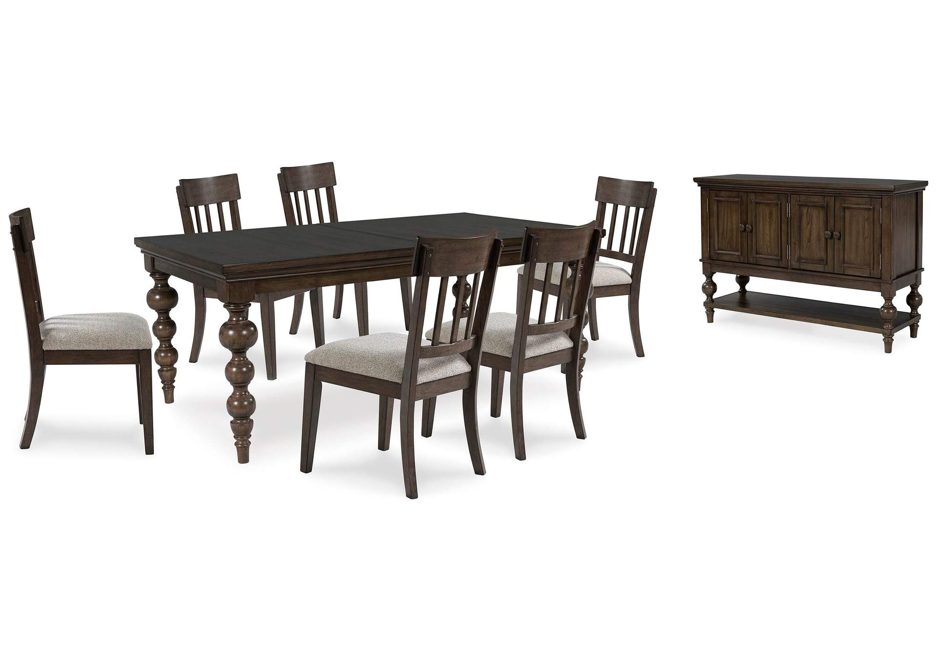 Veramond Extendable Dining Table and 6 Chairs with Storage image 1