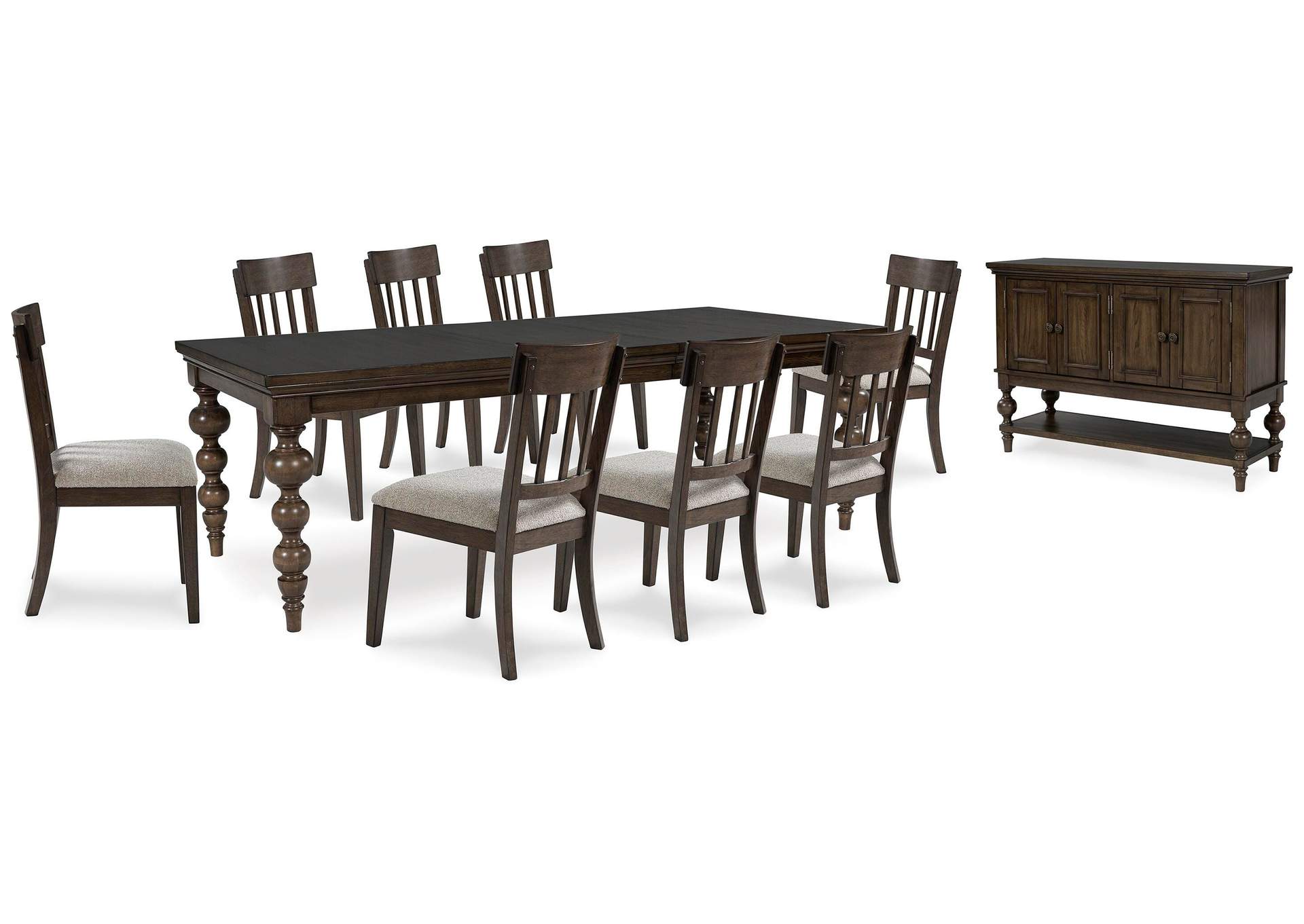 Veramond Extendable Dining Table and 8 Chairs with Storage image 1