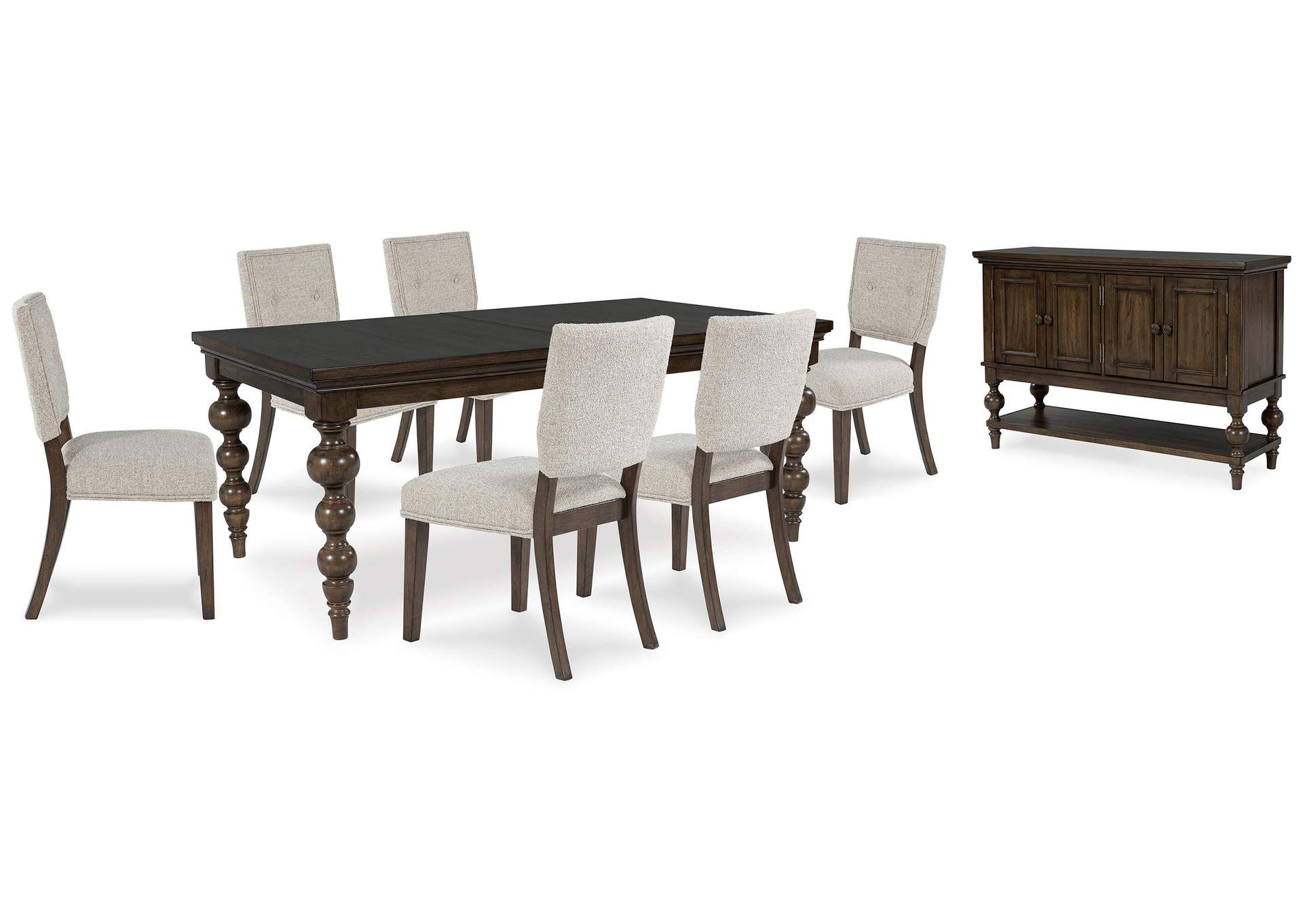 Veramond Extendable Dining Table and 6 Chairs with Storage image 1