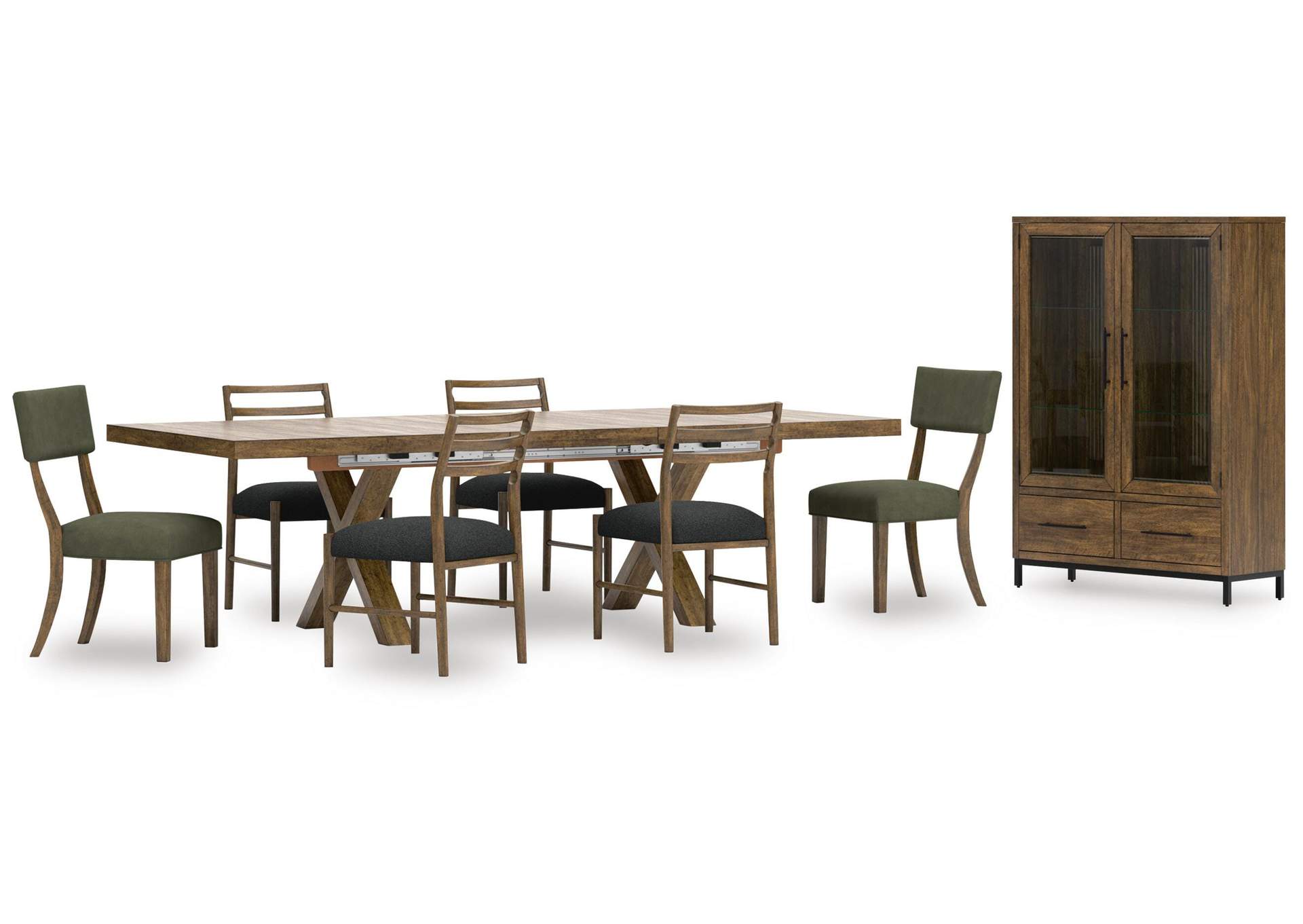 Steenlage Extendable Dining Table and 6 Chairs with Storage image 1