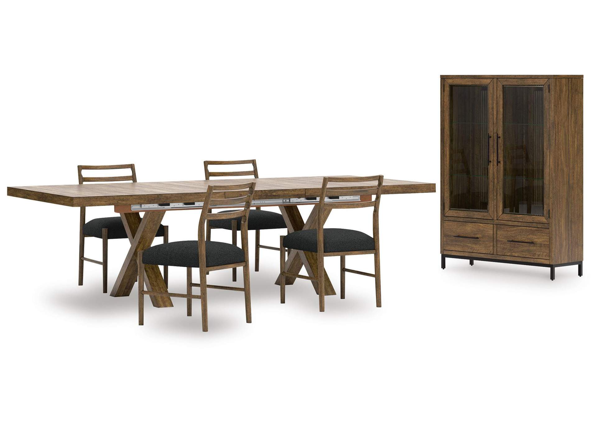 Steenlage Extendable Dining Table and 4 Chairs with Storage image 1