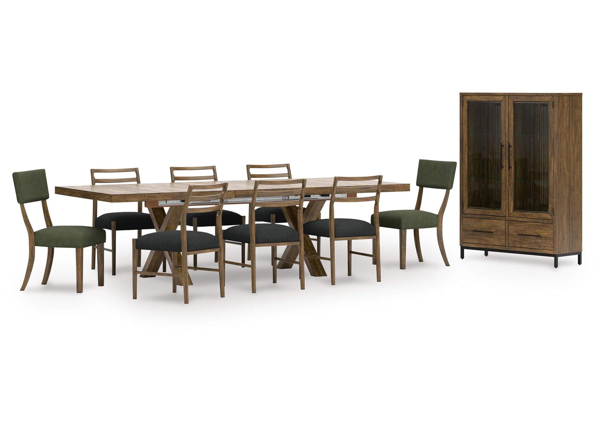 Steenlage Extendable Dining Table and 8 Chairs with Storage image 1