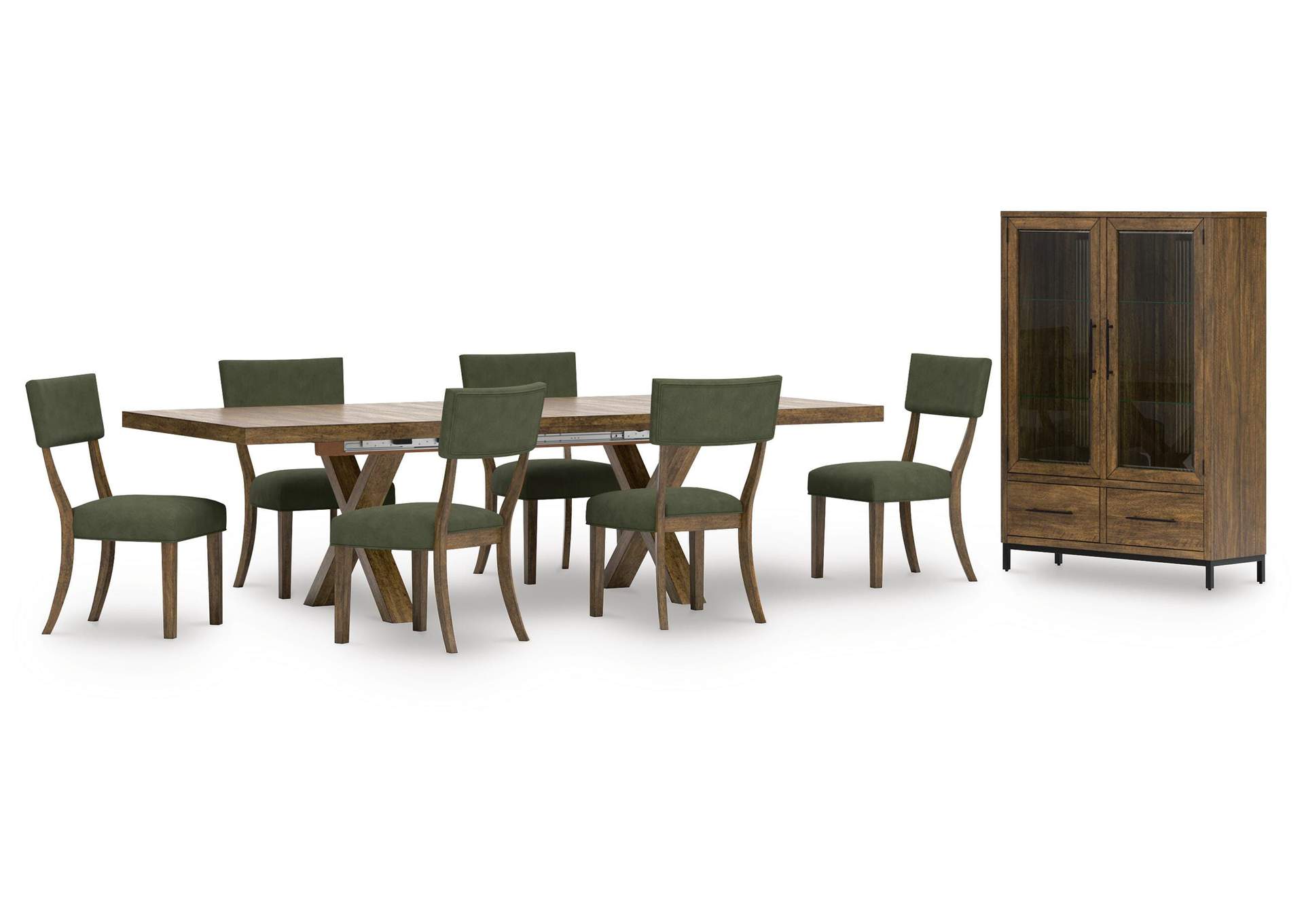 Steenlage Extendable Dining Table and 6 Chairs with Storage image 1