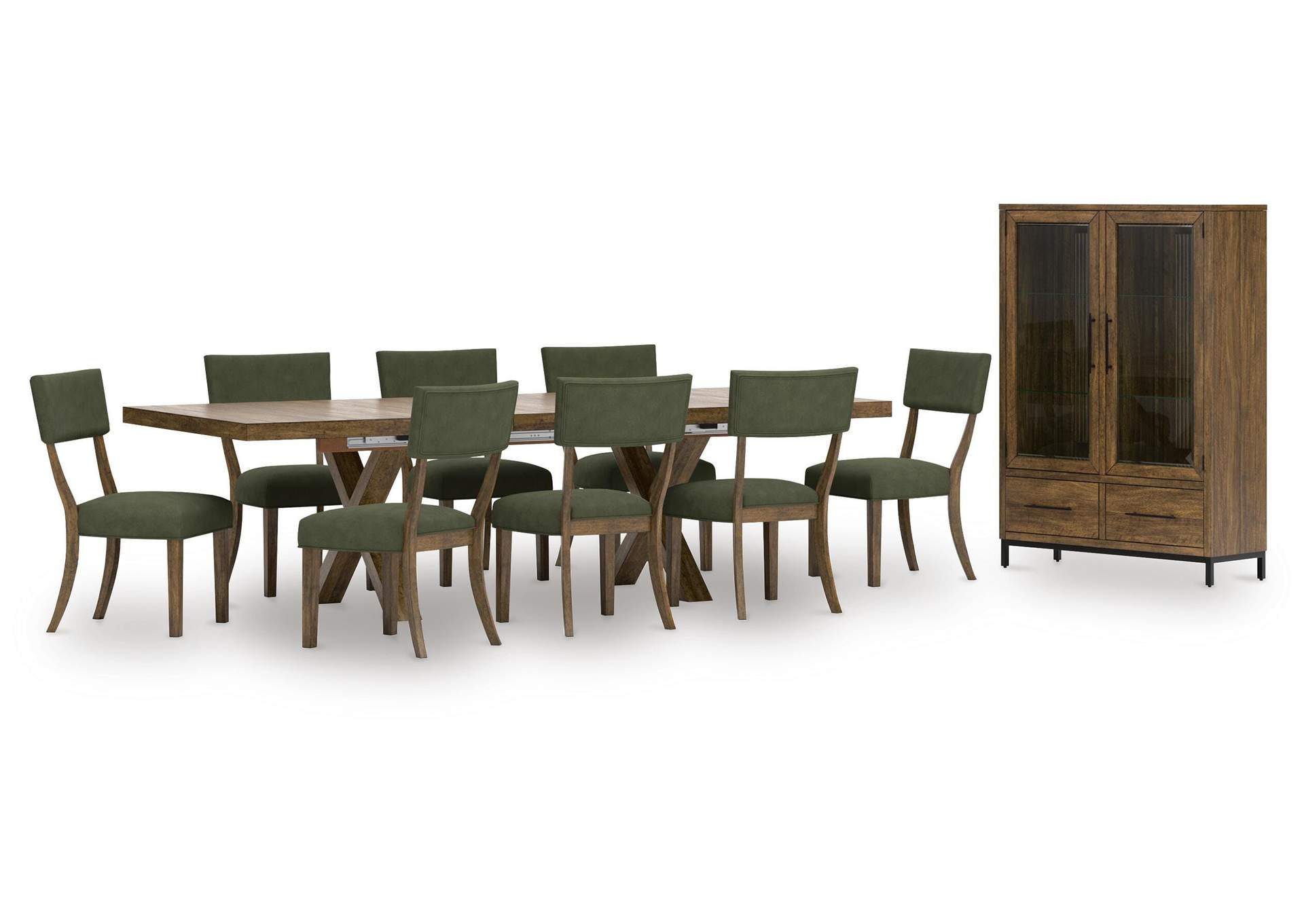Steenlage Extendable Dining Table and 8 Chairs with Storage image 1