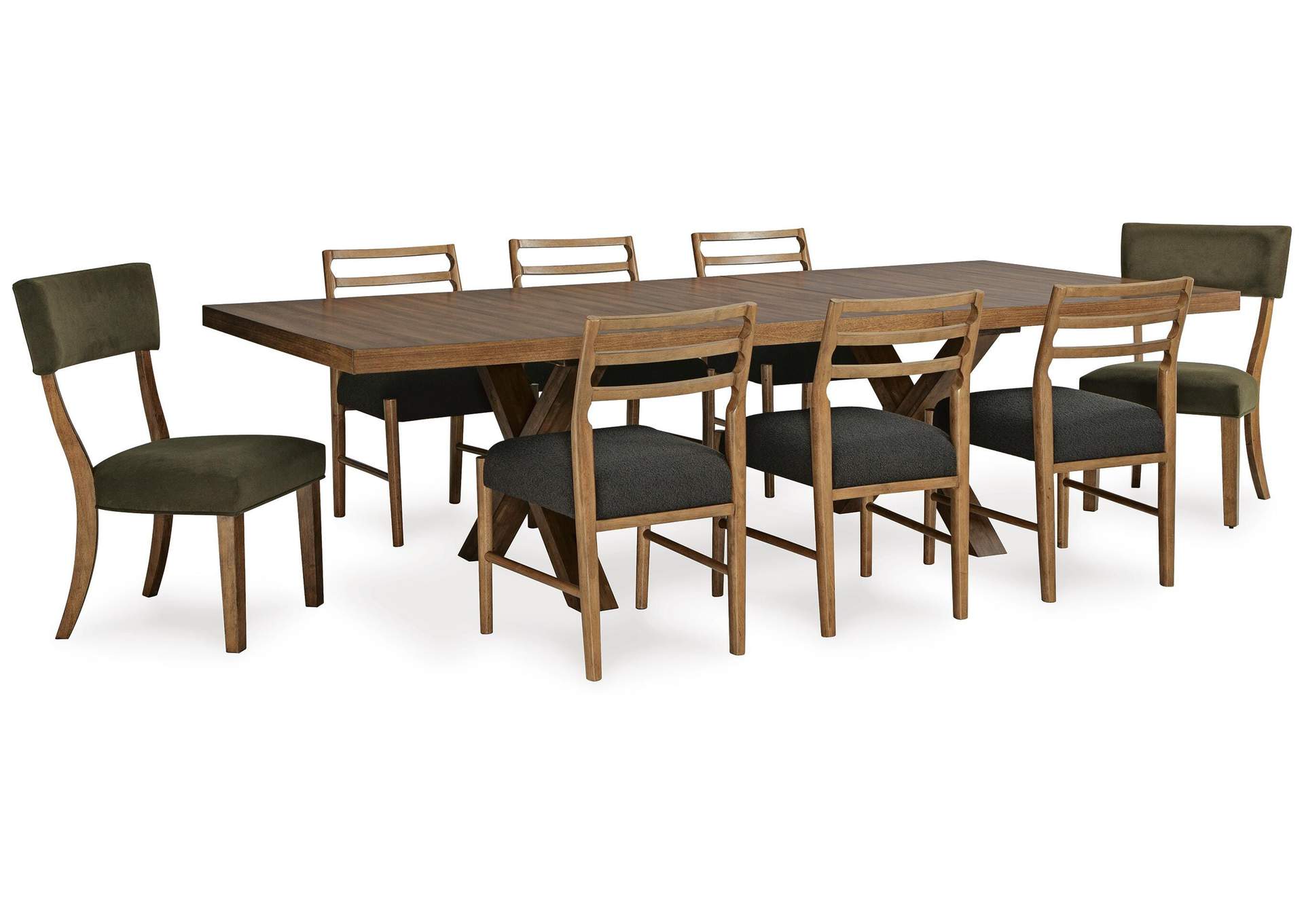 Steenlage Extendable Dining Table and 8 Chairs image 1
