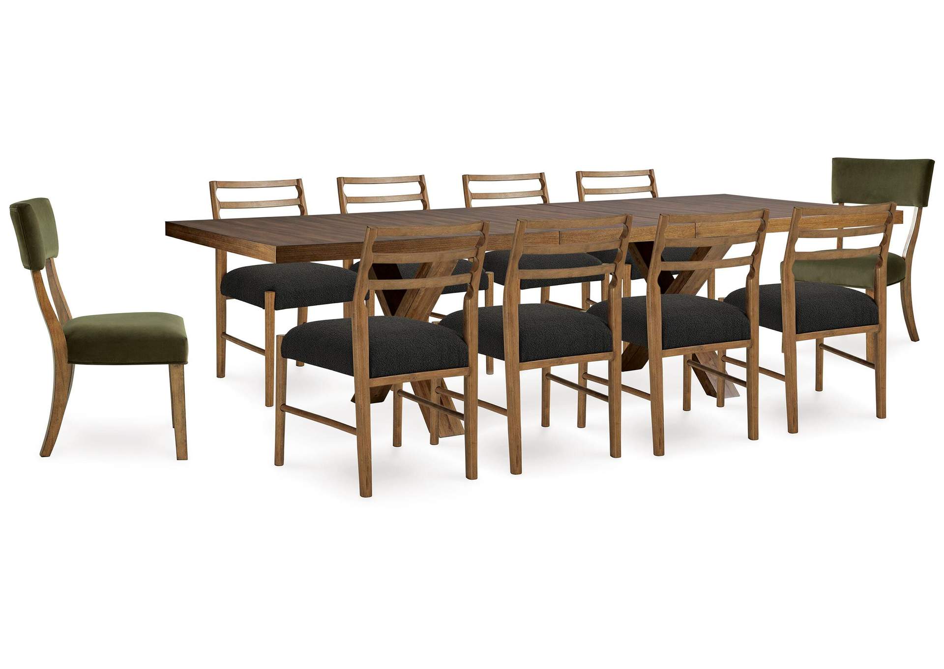 Steenlage Extendable Dining Table and 10 Chairs image 1
